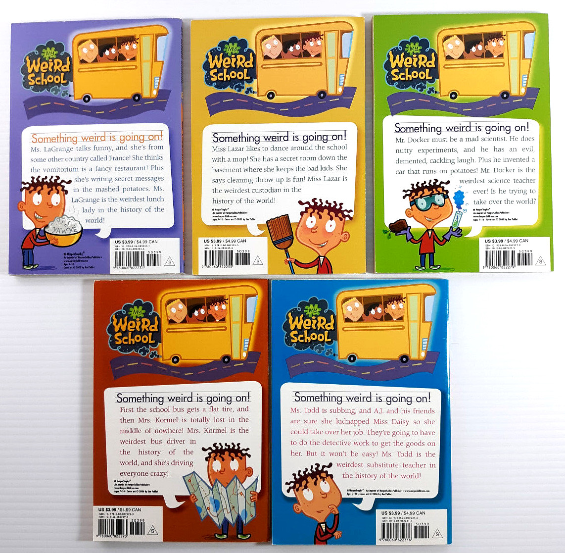 Lot of 5 My Weird School Books by Dan Gutman 8 9 10 11 12 Book Bundle