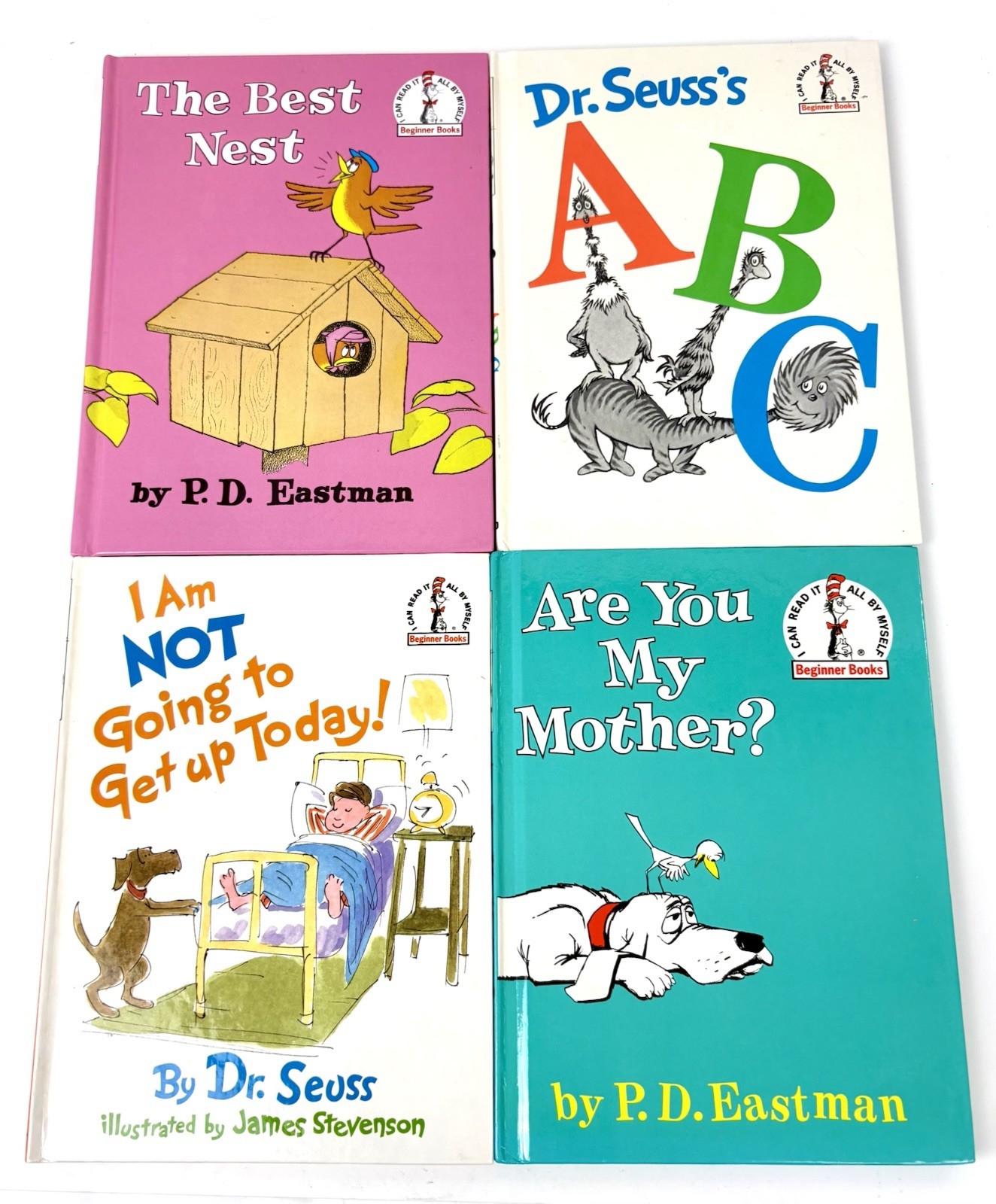 Dr Seuss Beginner 8 Hardcover Books Bundle + 21” Kohl’s Cat in the Hat Plush EUC