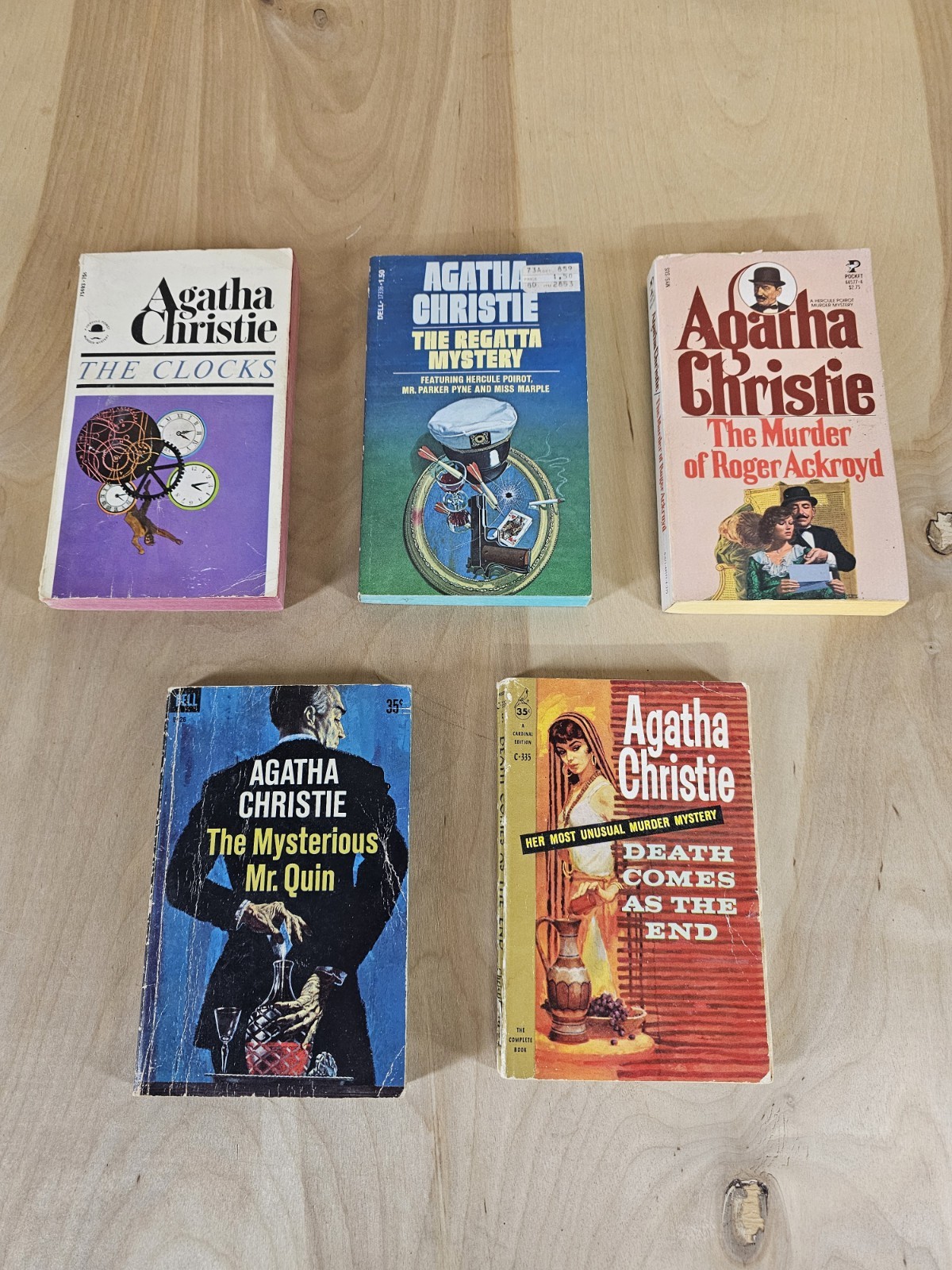 Vintage Agatha Christie Paperback Lot 5 Books
