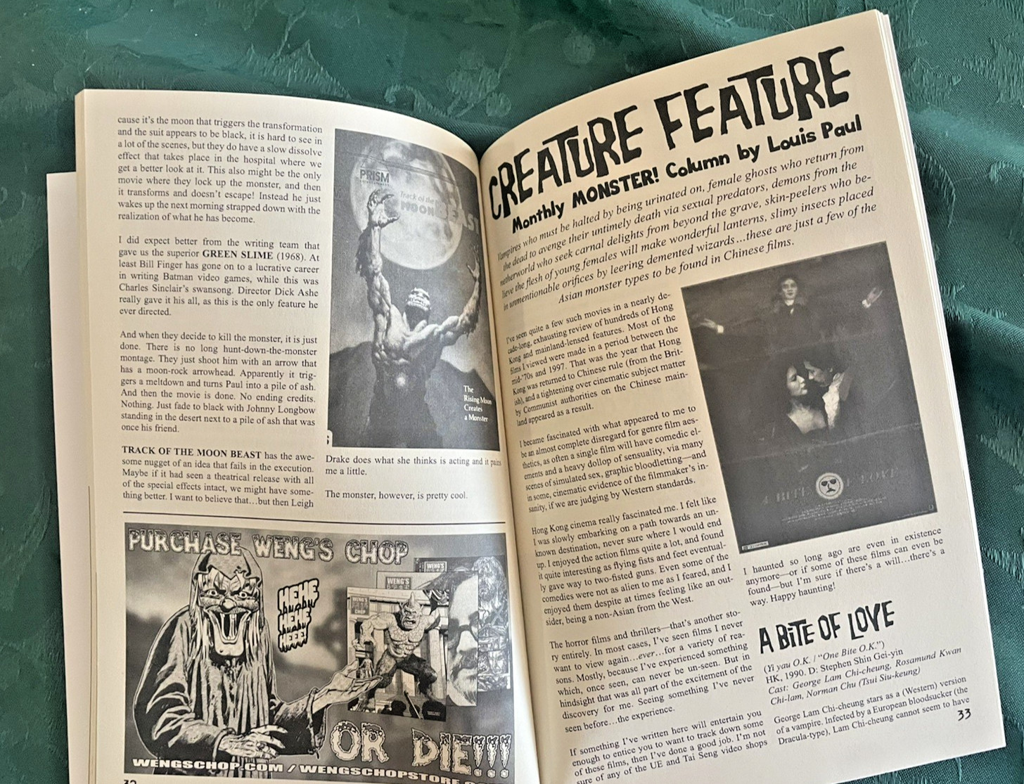 Monster! Issue 1 2014 Obscure Horror Fantasy Fanzine Reviews Columns 47 Pages
