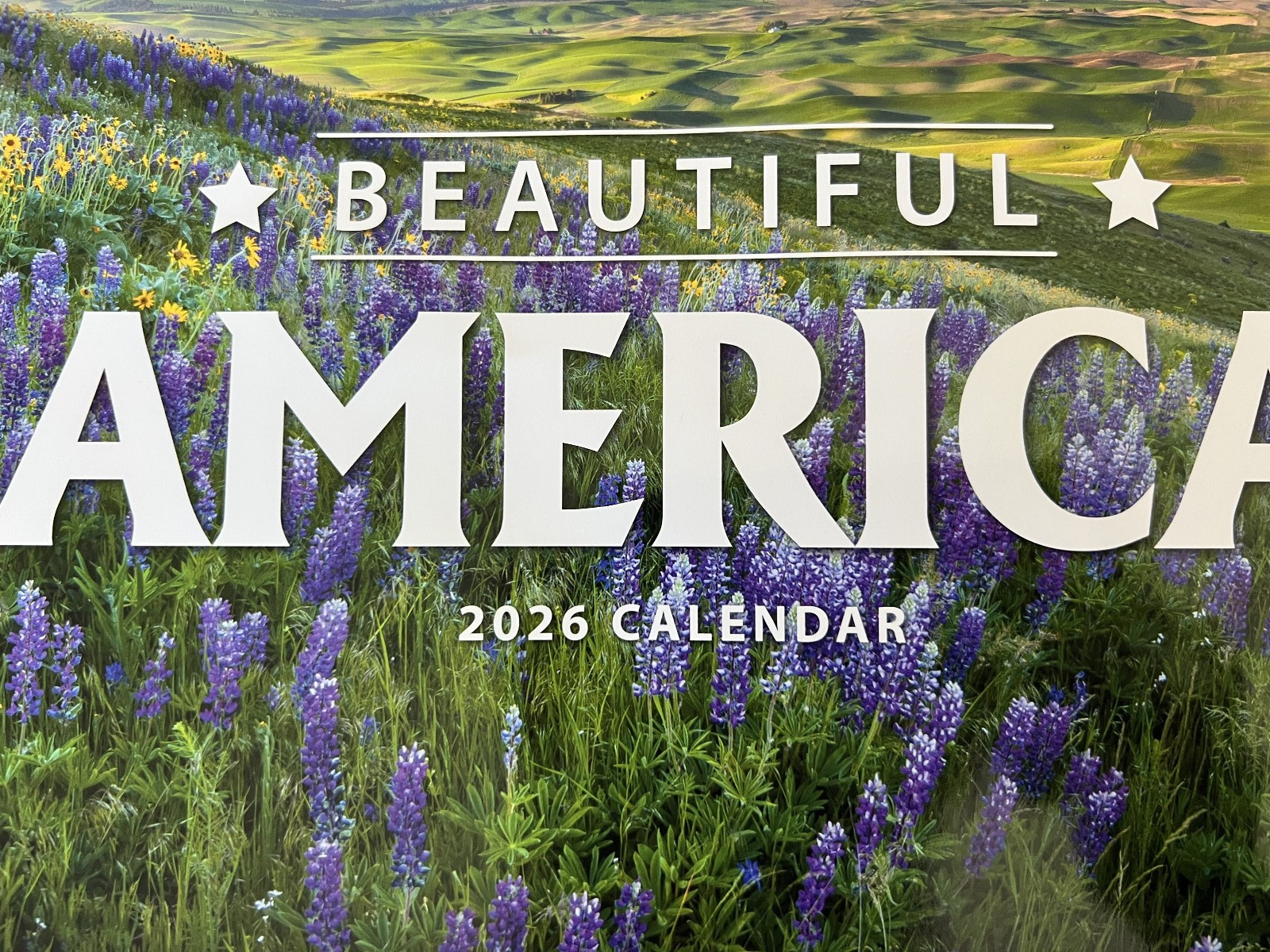 AMERICA Hanging Calendar 2026 Landmarks Scenery USA Oceans Mountains Bible Quote