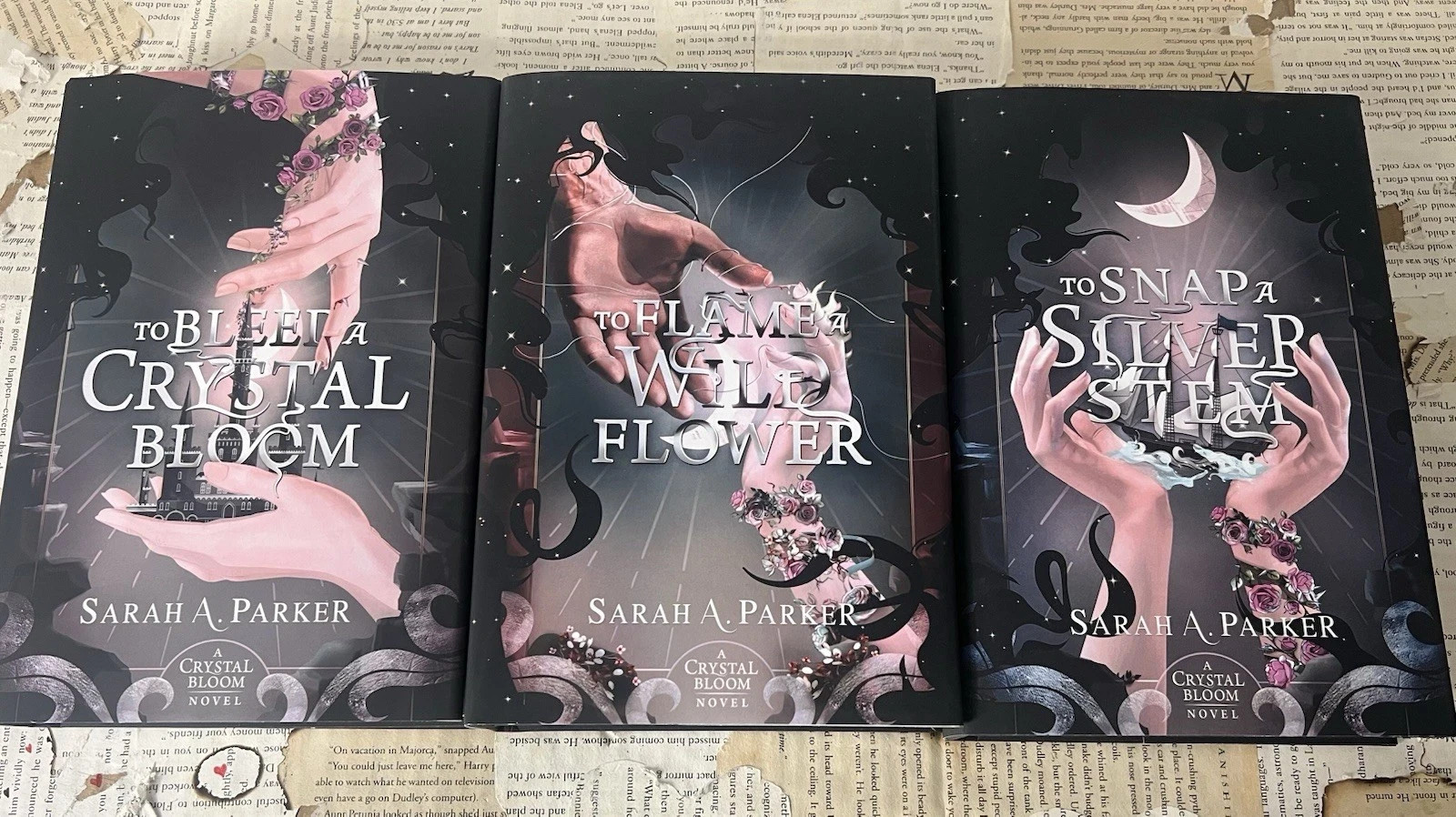 To Bleed A Crystal Bloom OOP Hardcovers 1 2 3 Sarah A. Parker, Hardcover