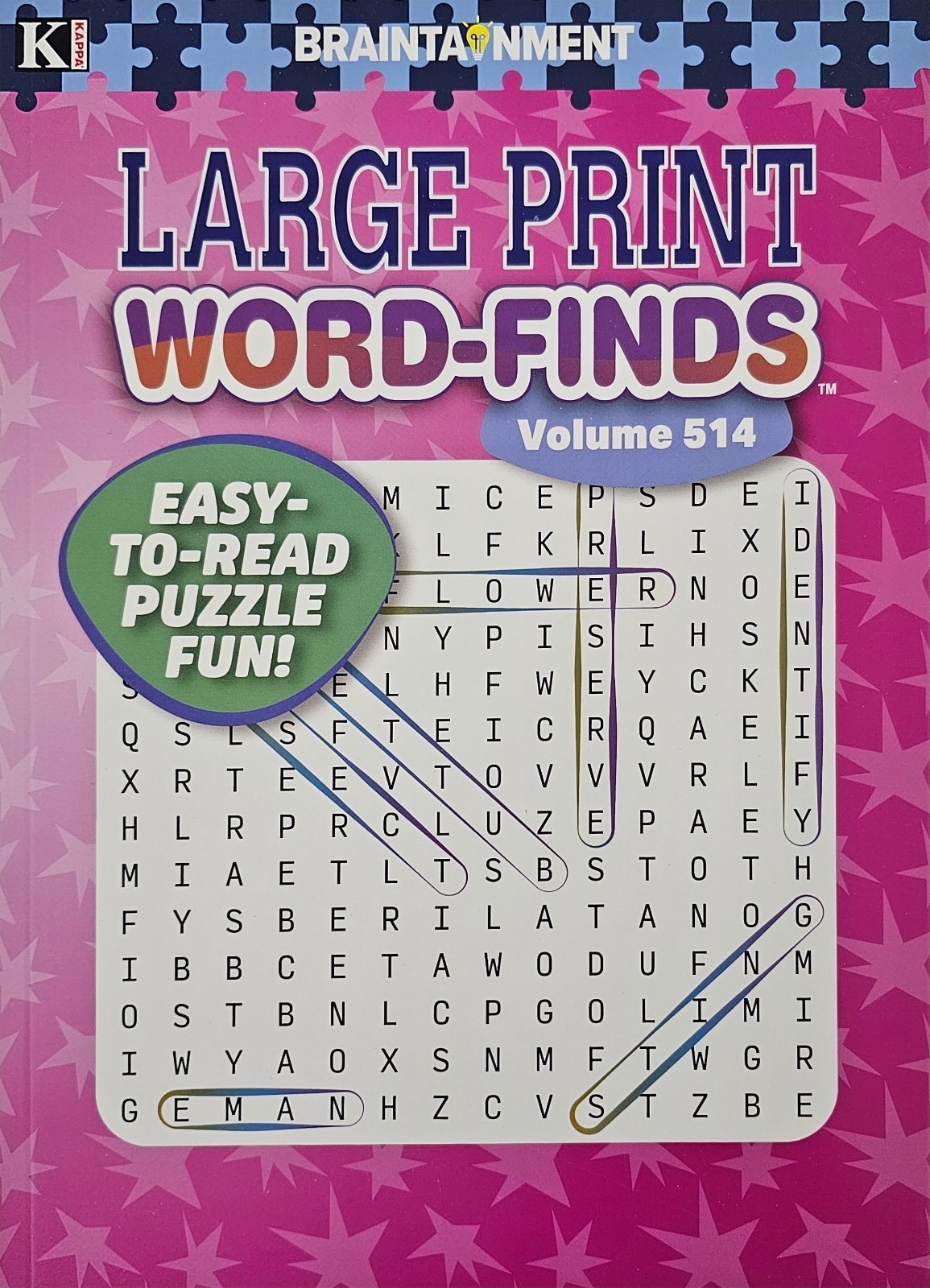 4 New Large Print Word-Finds Puzzle Books Kappa Games Vol #513-516 ~ Search,Hunt