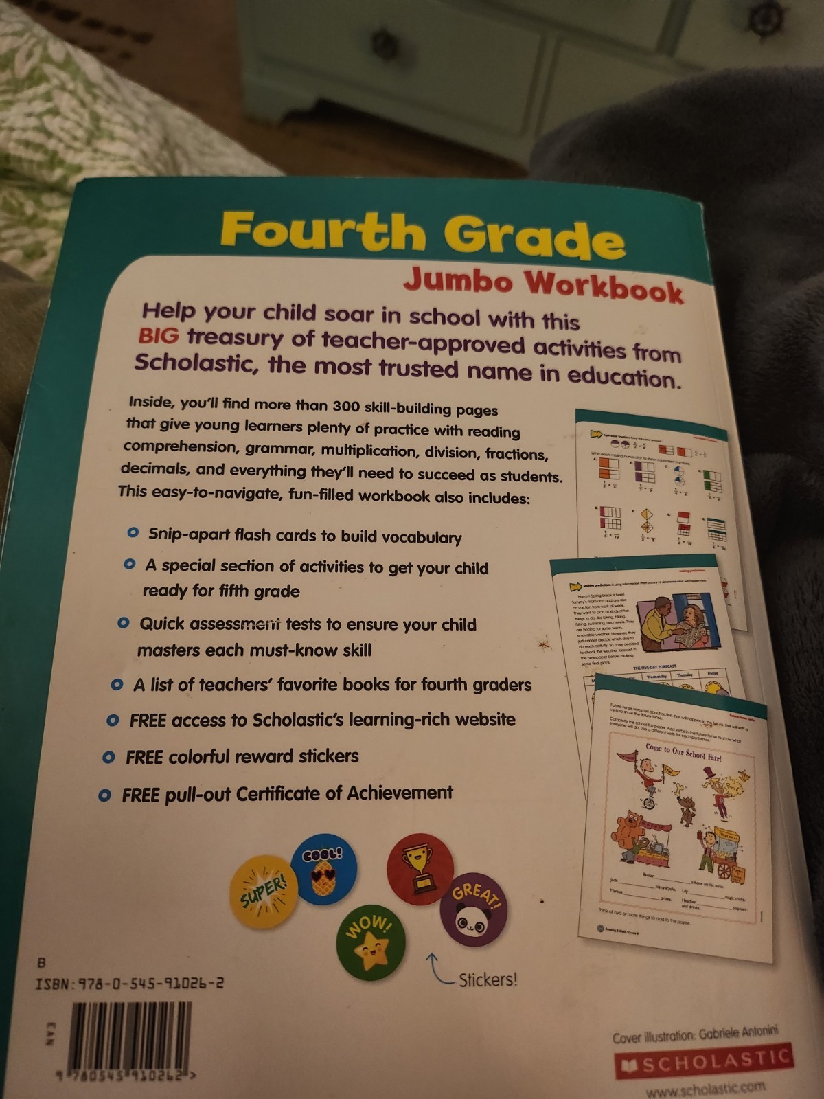 Scholastic Fourth Grade Jumbo Workbook (Ages 8-9)