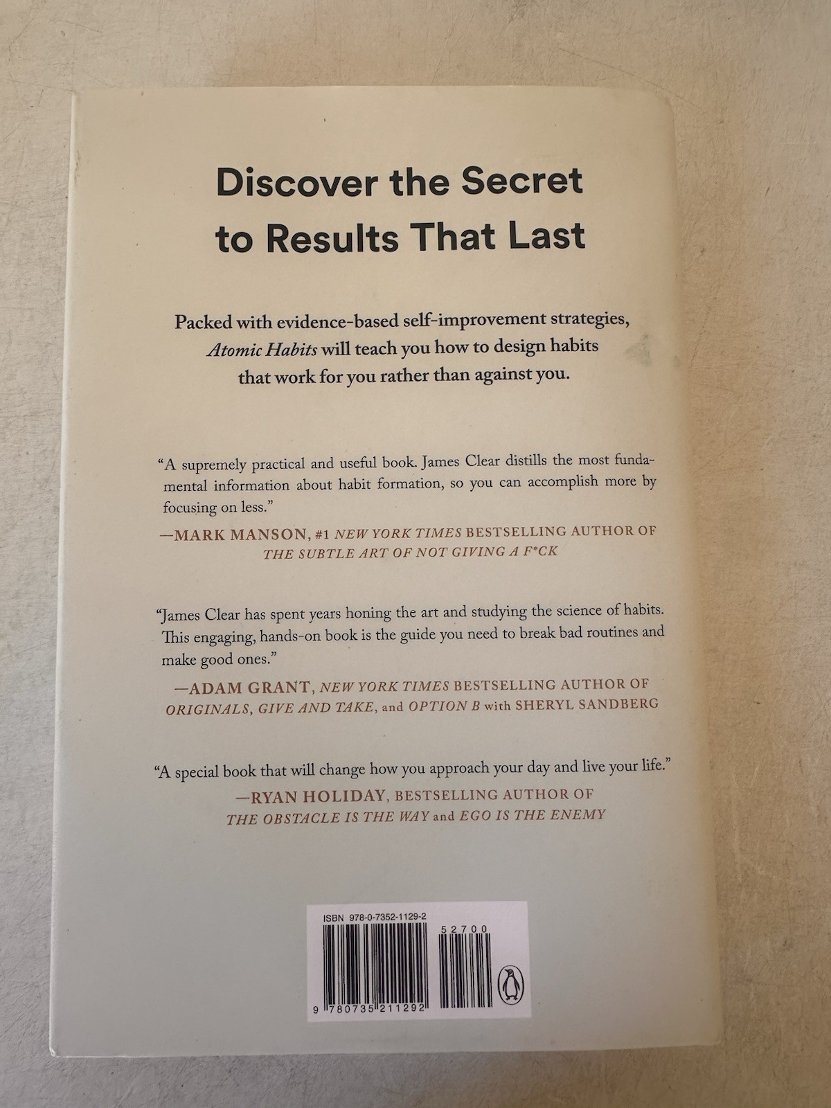 Atomic Habits by James Clear Hardcover
