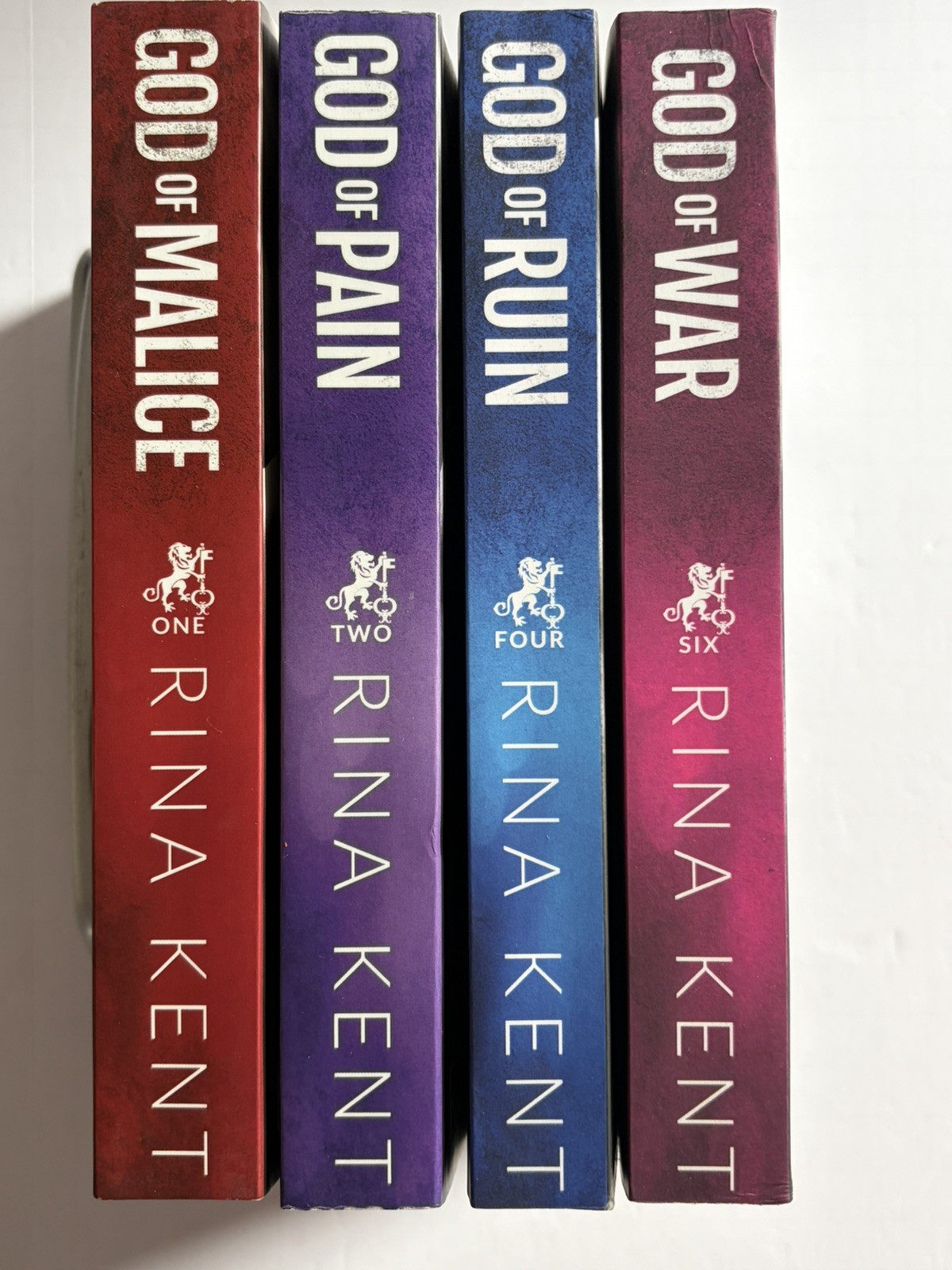Lot of 4 Legacy of Gods Series (First Ed/OG Models) #1..#2..#4..#6 by Rina Kent