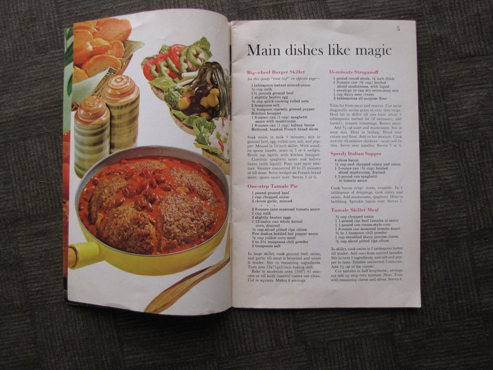 First Printing SHORT CUT COOKING by Meredith Corp. USA 10″x6.5″ w 47 pages 1969