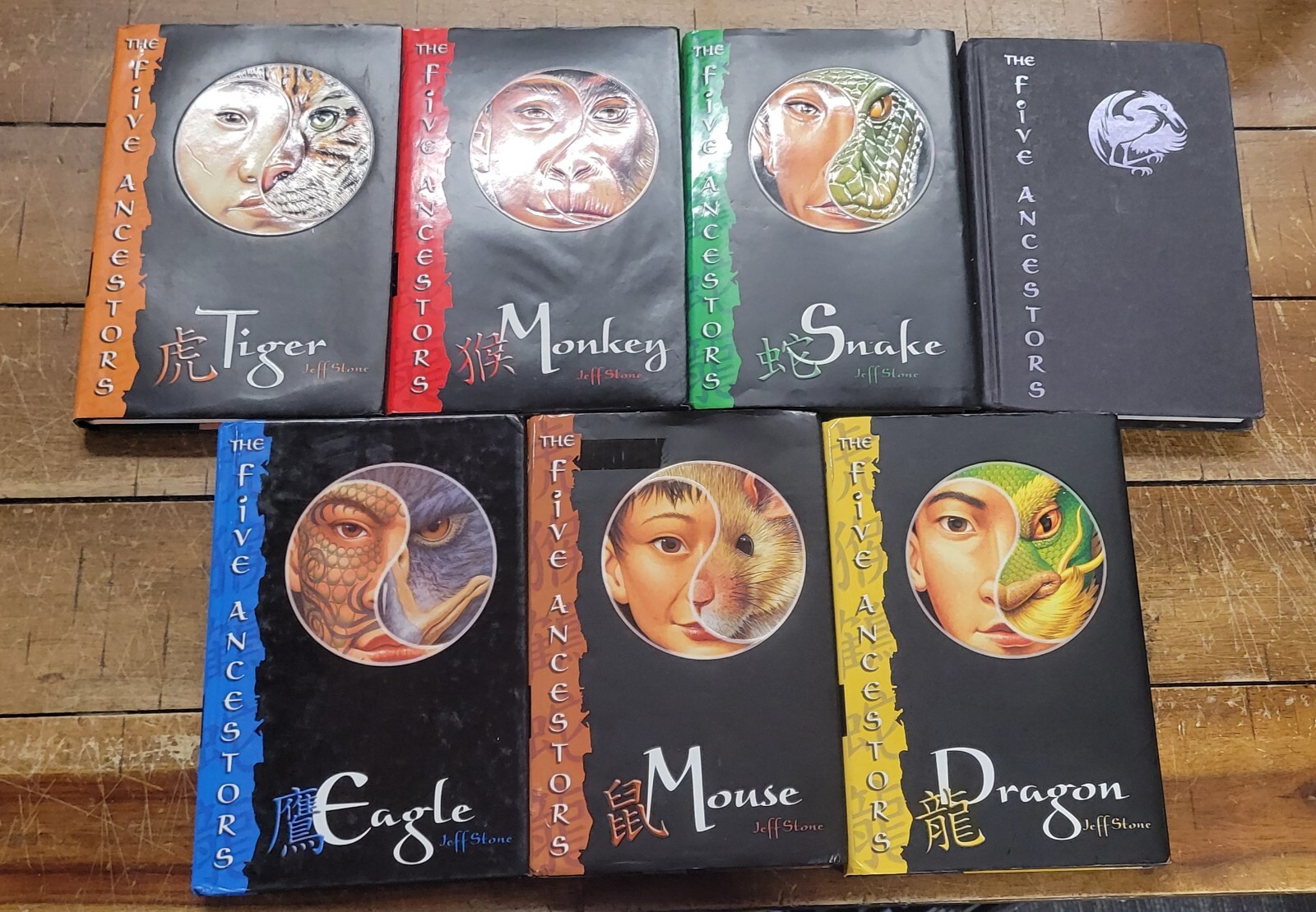 Hardcover Set Series Five Ancestors Complete by Jeff Stone 7 Books Young Adult