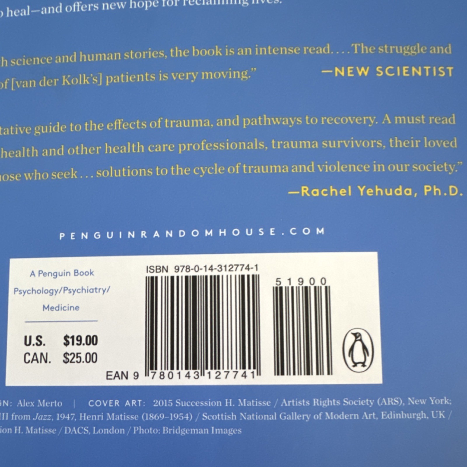 The Body Keeps the Score by Bessel van der Kolk (2015, Paperback, Penguin)-C