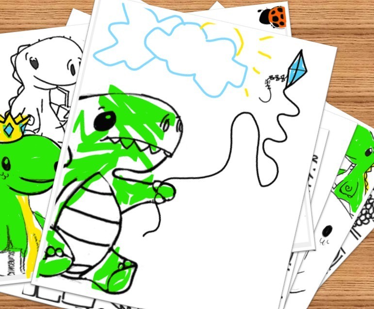 DIGITAL’26 Merrick M N O Child Dinosaur ACTIVITY color BOOK *PRINT REQ’D* 18pgs