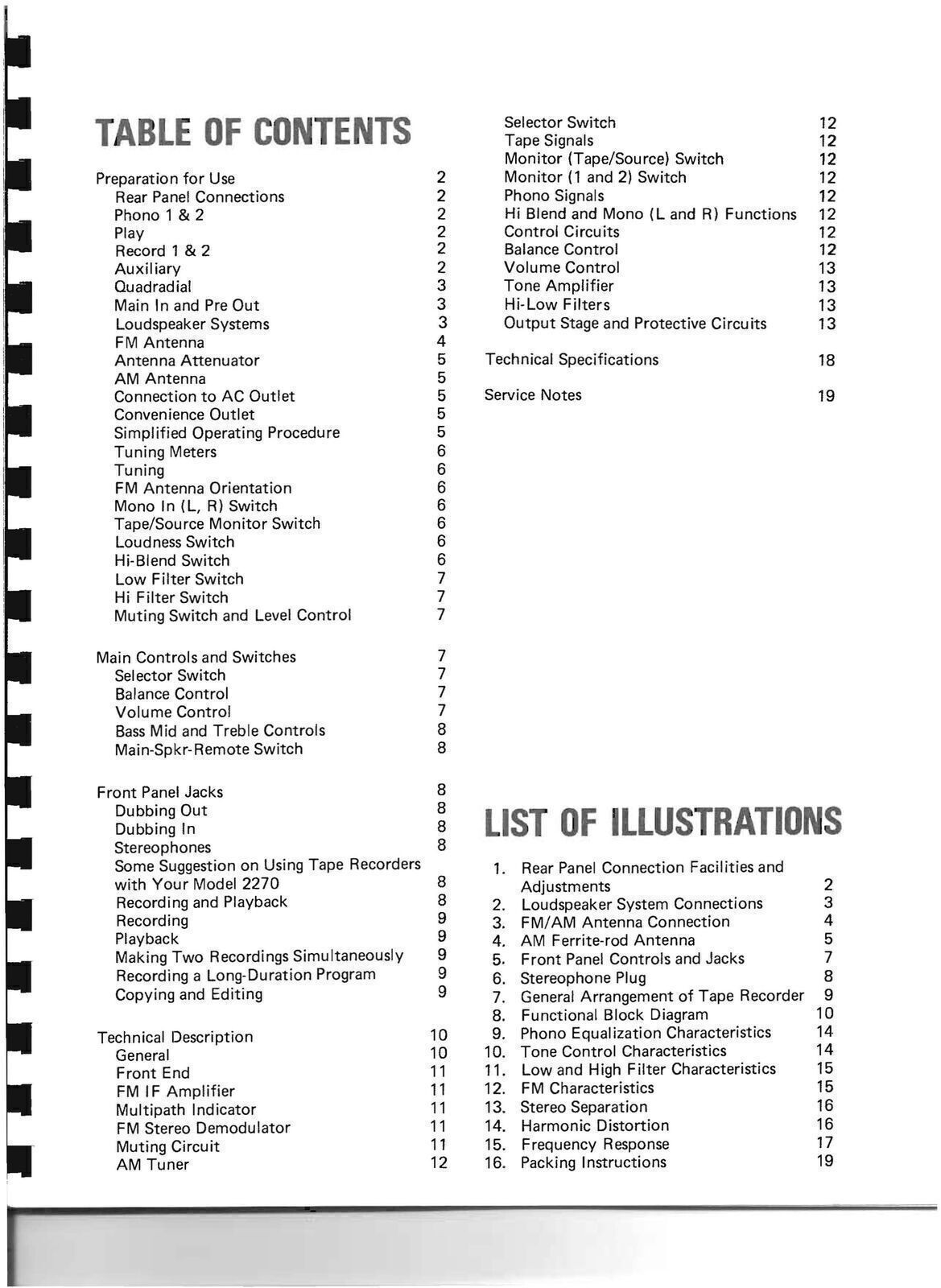 MARANTZ 2270 Receiver User Manual Operation Instructions Guide – SPIRAL BINDING