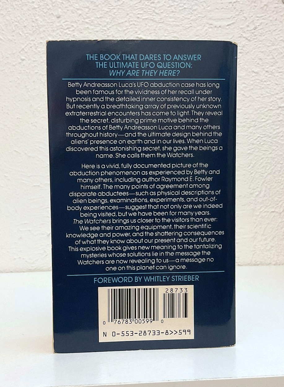 The Watchers by Raymond E. Fowler (1991, MM Paperback, Bantam) UFO Abduction