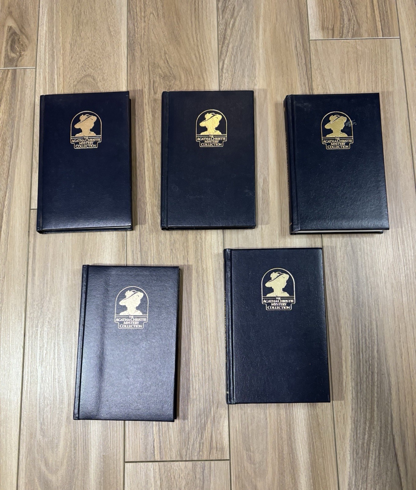 Lot of 5 The Agatha Christie Mystery Collection Bantam Books Leatherette