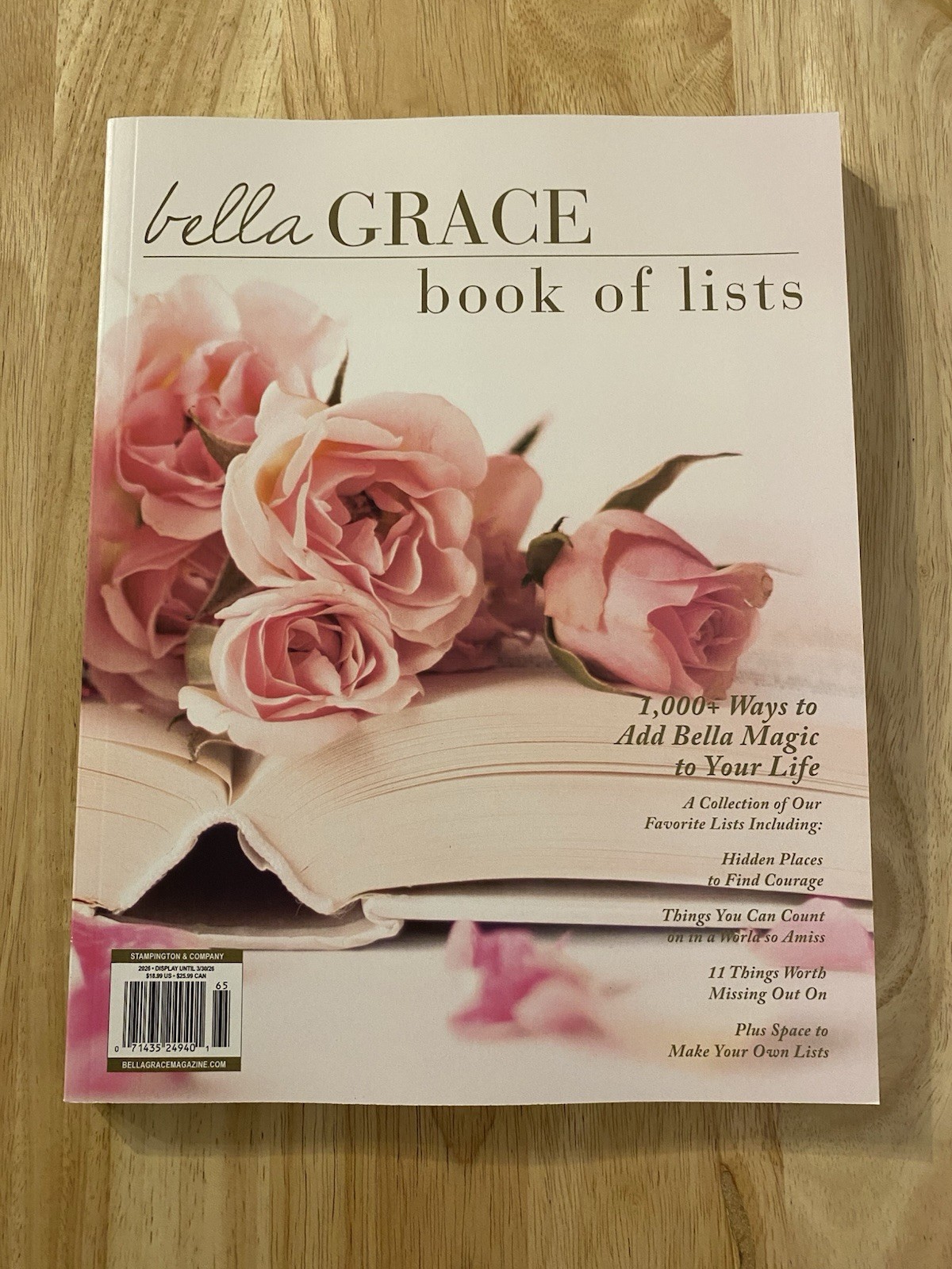 Bella Grace Book Of Lists Book Of Lists Zine Magazine Self Care 2026 US SELLER