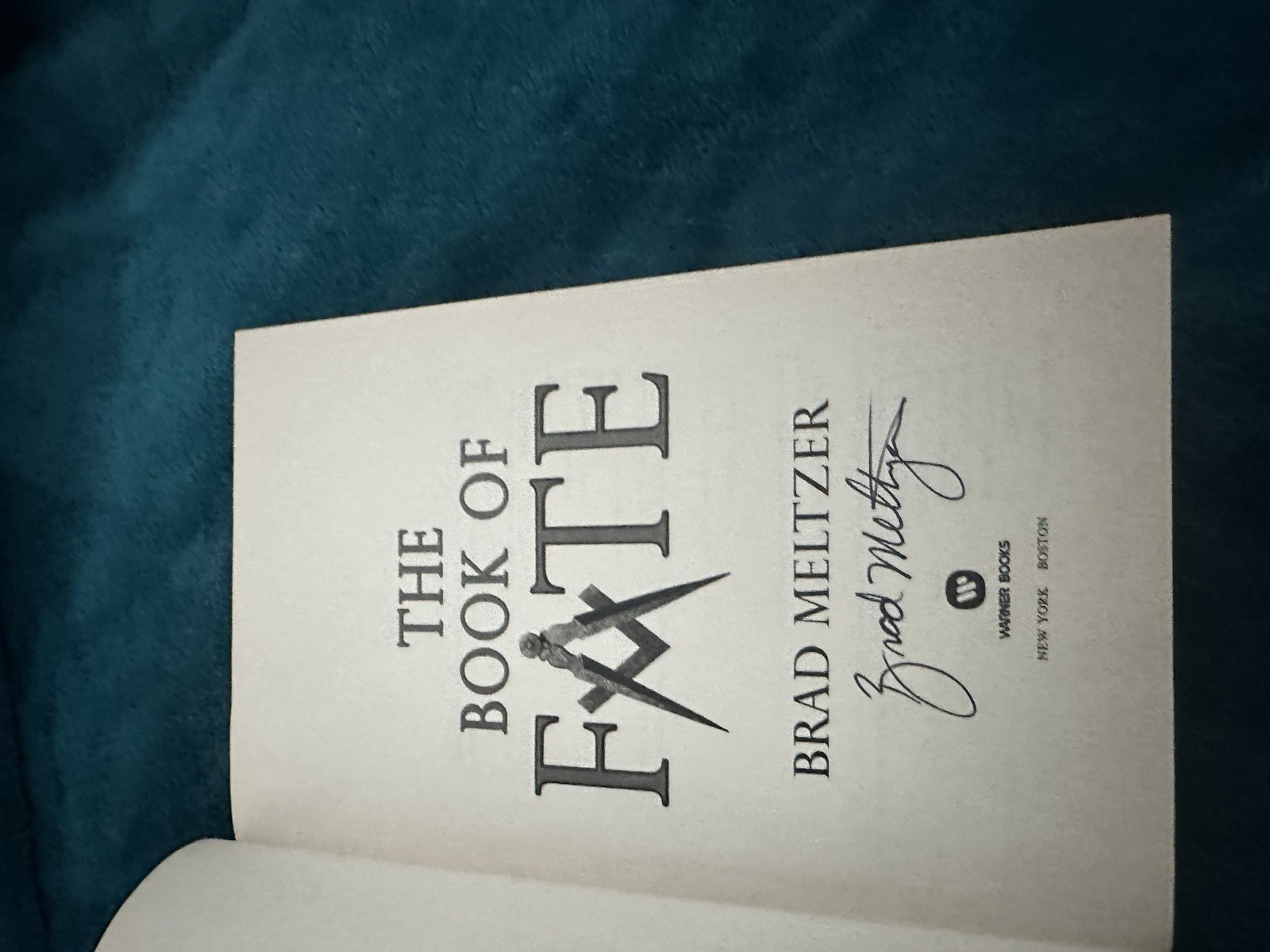 The Book of Fate-brad Meltzer Signed Book-hardcover