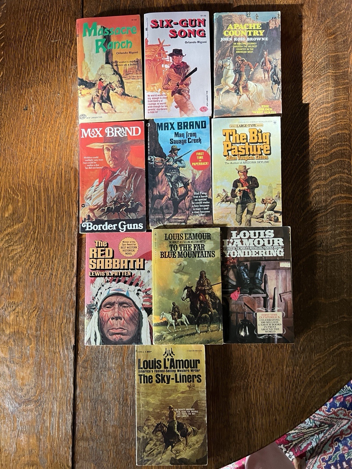 Vintage WESTERN PB Book Lot of 10 L’Amour Rigoni Elston Brand Patten Browne VG++