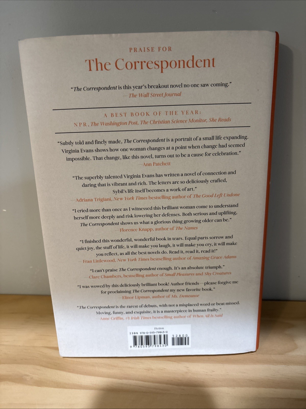 Correspondent : A Novel by Virginia Evans (2025, Hardcover)
