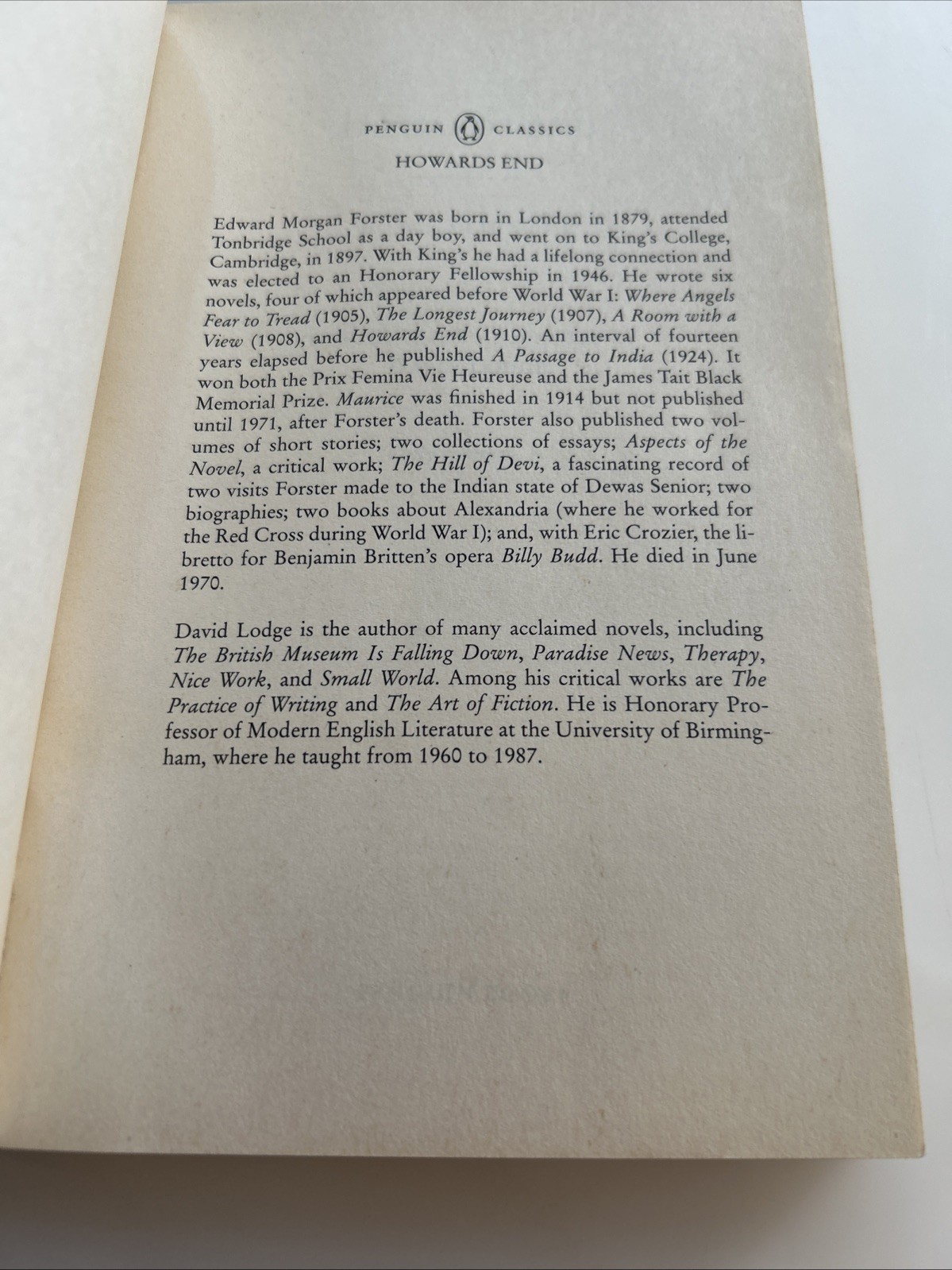 Howards End by Forster, E. M. PB 📕 2928