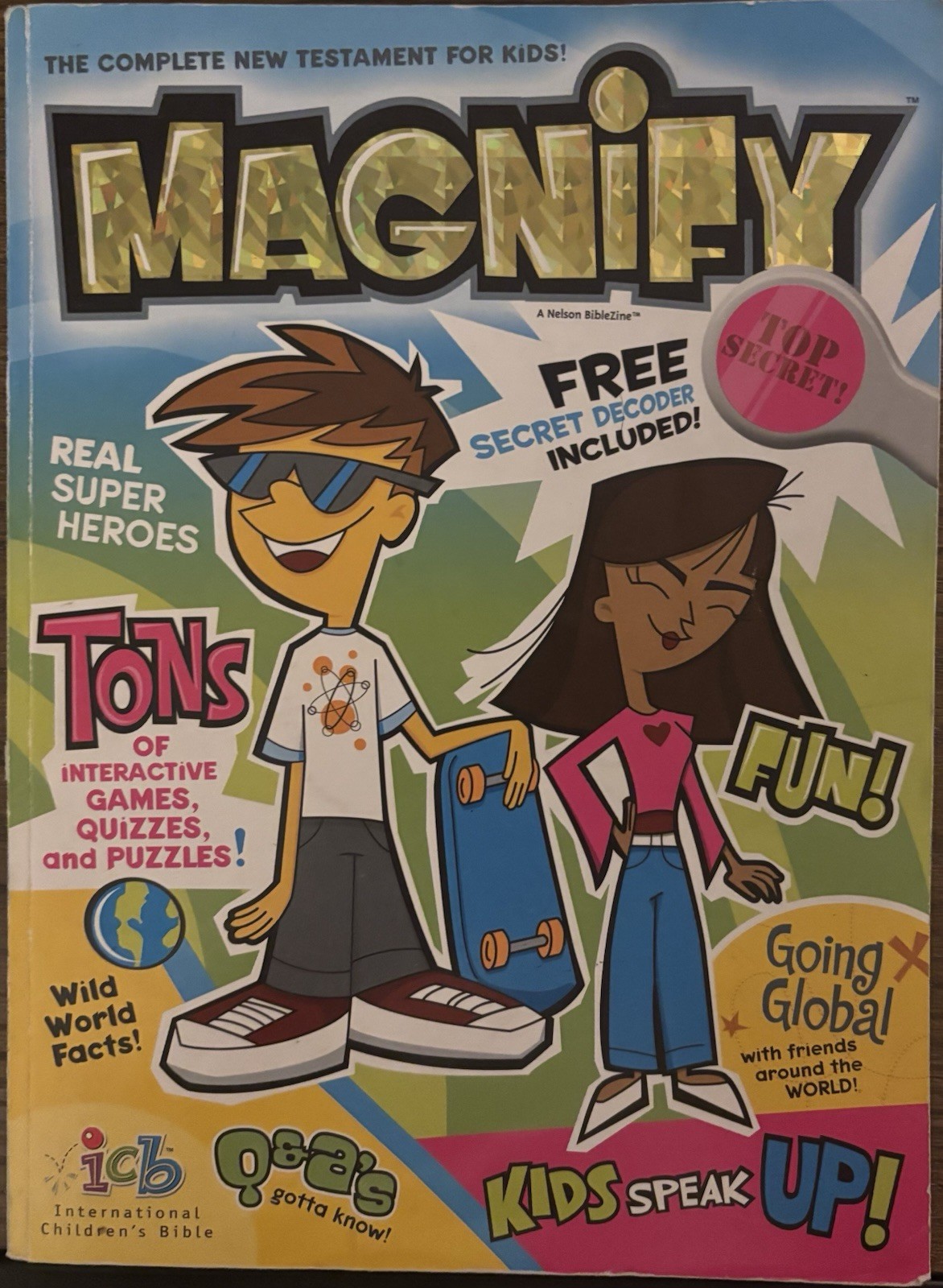 Magnify Complete New Testament For Kids With Free Secret Decoder Included