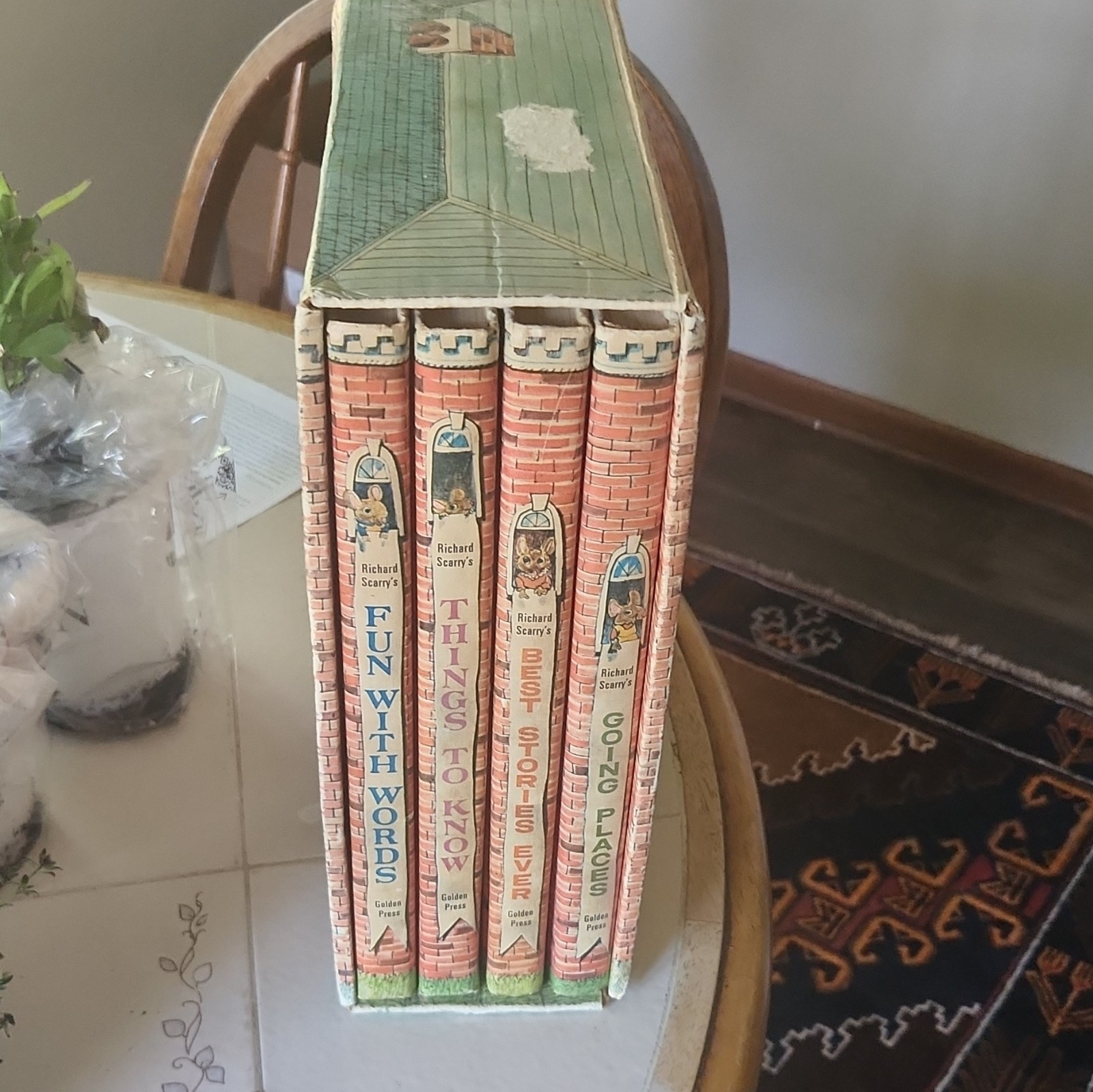 Richard Scarry Look & Learn Library Vintage Illustrated Box Set 5 Books Ages 4-8