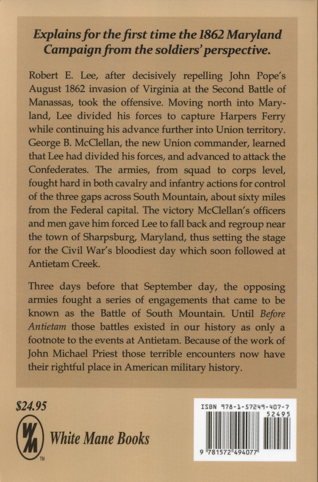 Before Antietam: The Battle for South Mountain by Priest 1862 Civil War SIGNED!
