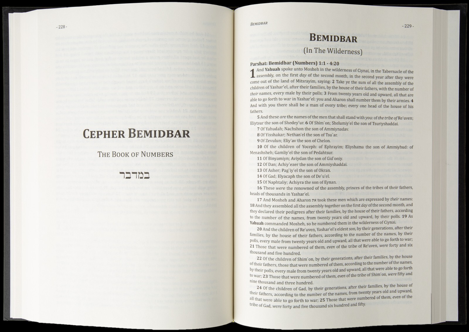 Cepher – Parshat: Torah Portions