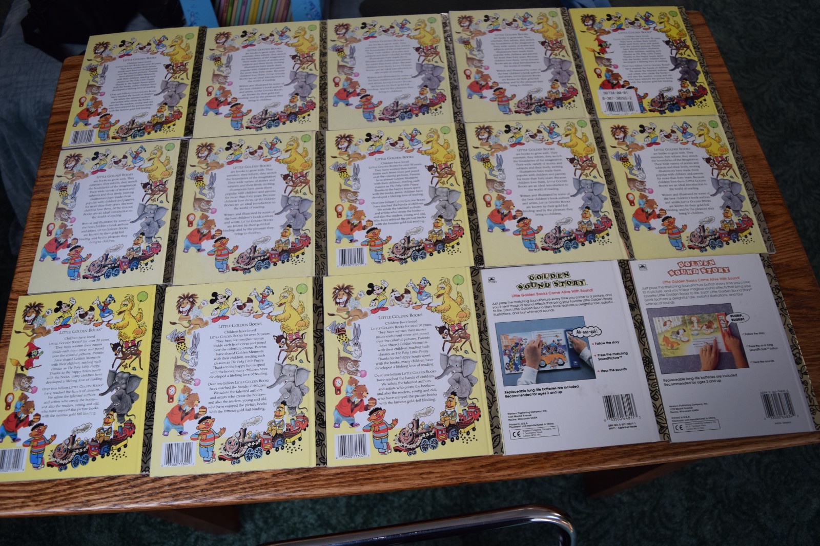 Lot of 15 Vintage Little Golden Books Standard Size 6 5/8 X 7 7/8 Inches