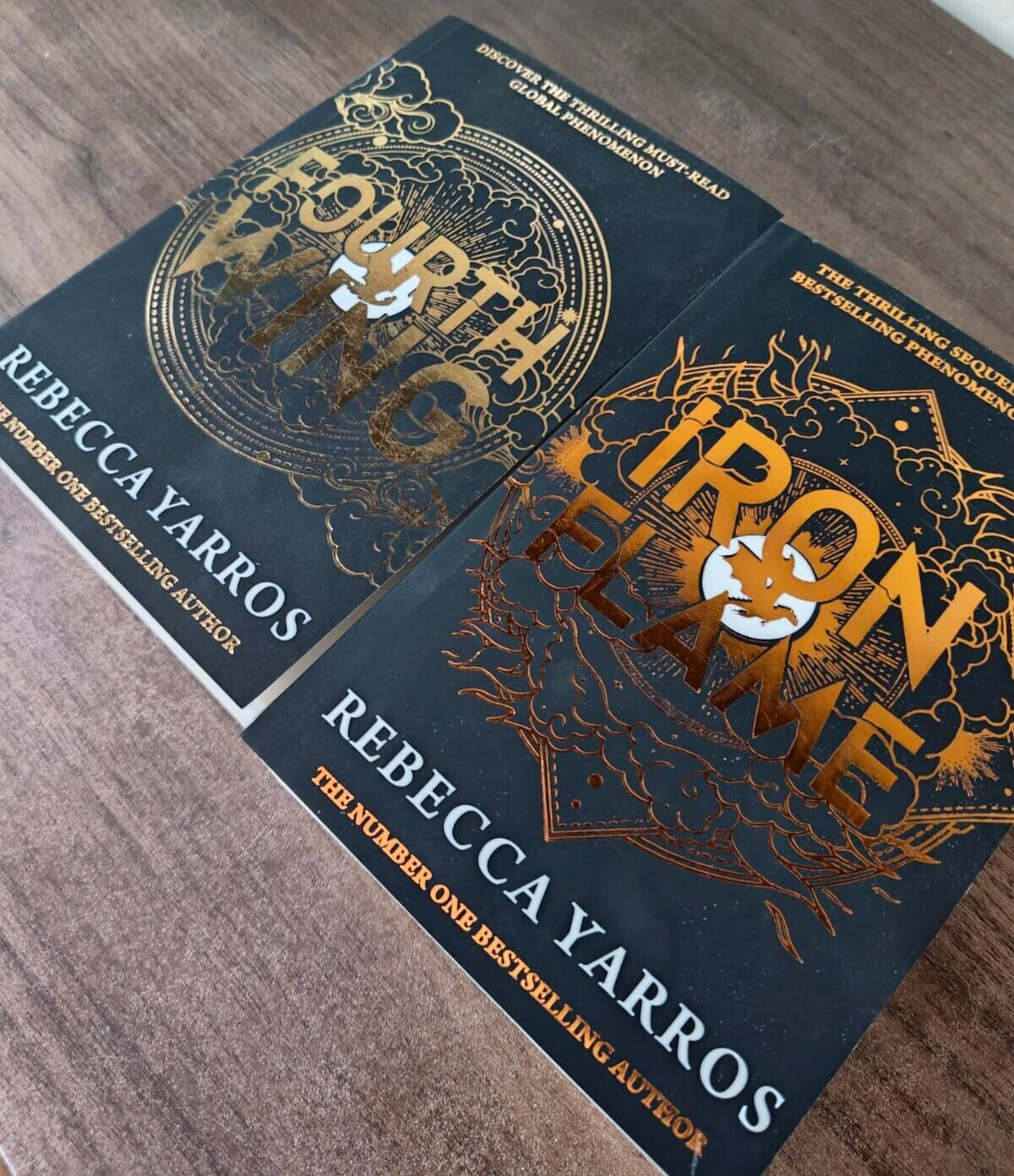 Iron Flame + Fourth wing by Rebecca Yarros Paperback 2 books set