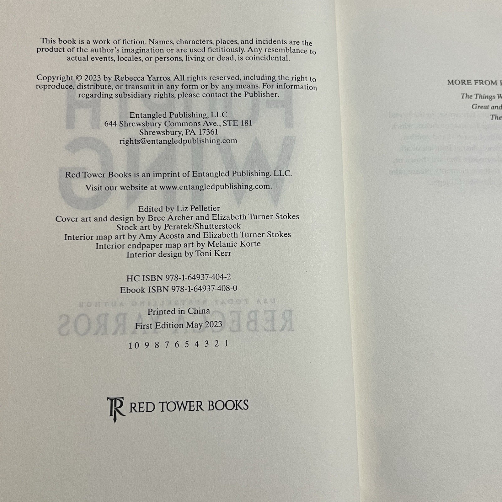 Fourth Wing by Rebecca Yarros First Edition & Printing | Sprayed Edges Hardcover