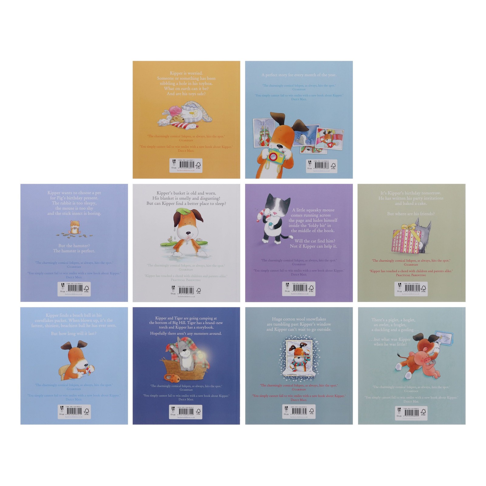 Kipper the Dog Collection 10 Books Set by Mick Inkpen – Ages 3-5 – Paperback