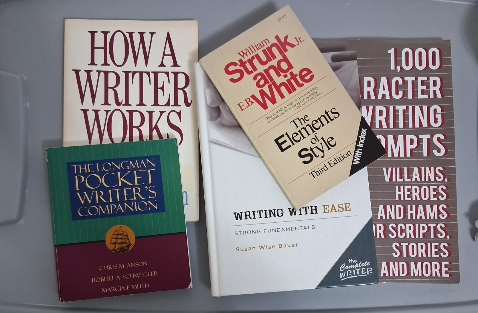 5 book lot about writing strunk cohen anson garrison bauer books for writers