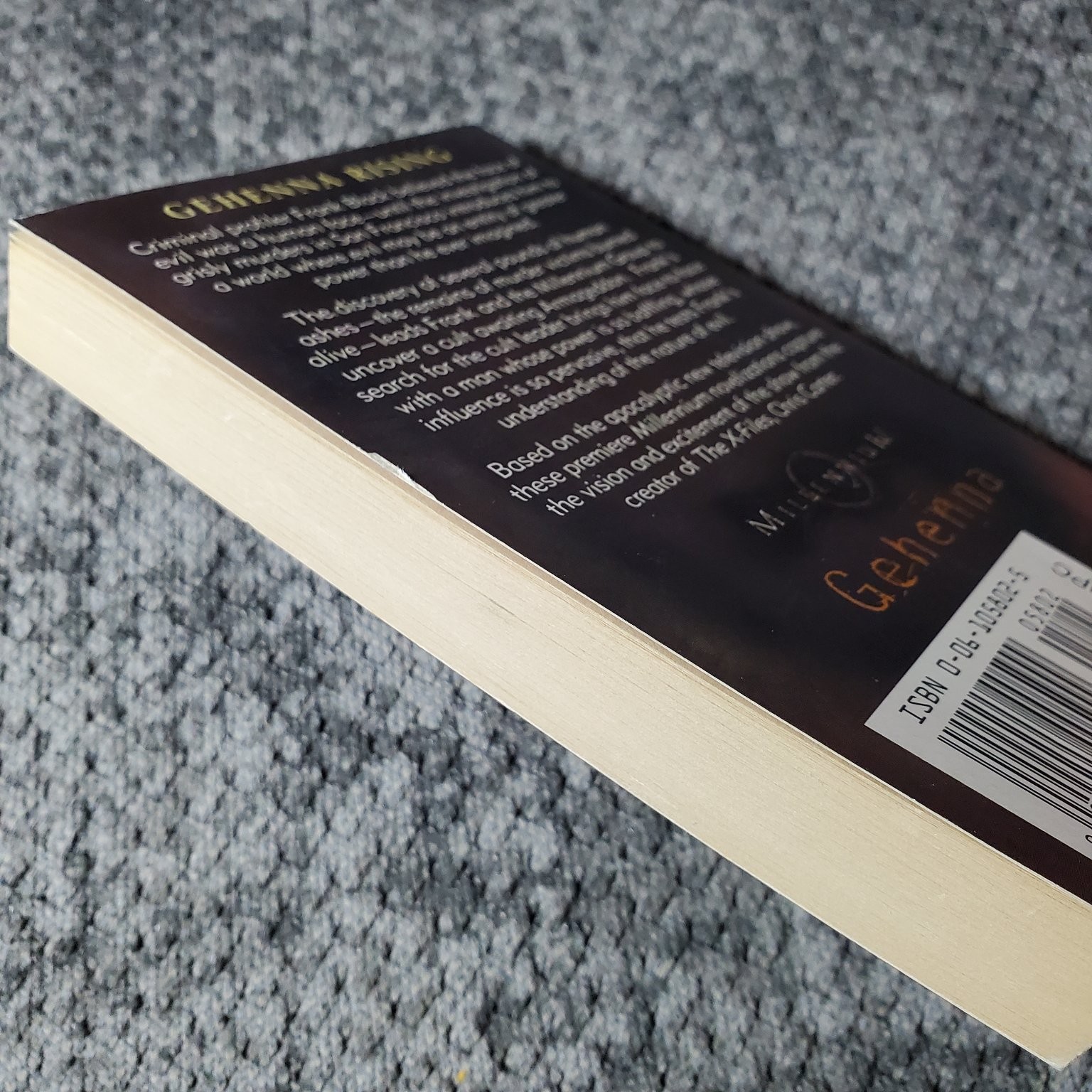 Millennium Gehenna Lewis Gannett 1997 First Printing Thriller HarperPrism