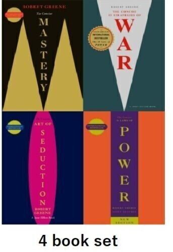 New: Concise 48 Laws Power, Seduction, Mastery, War -4 Books Set ‘SHIP FROM USA’