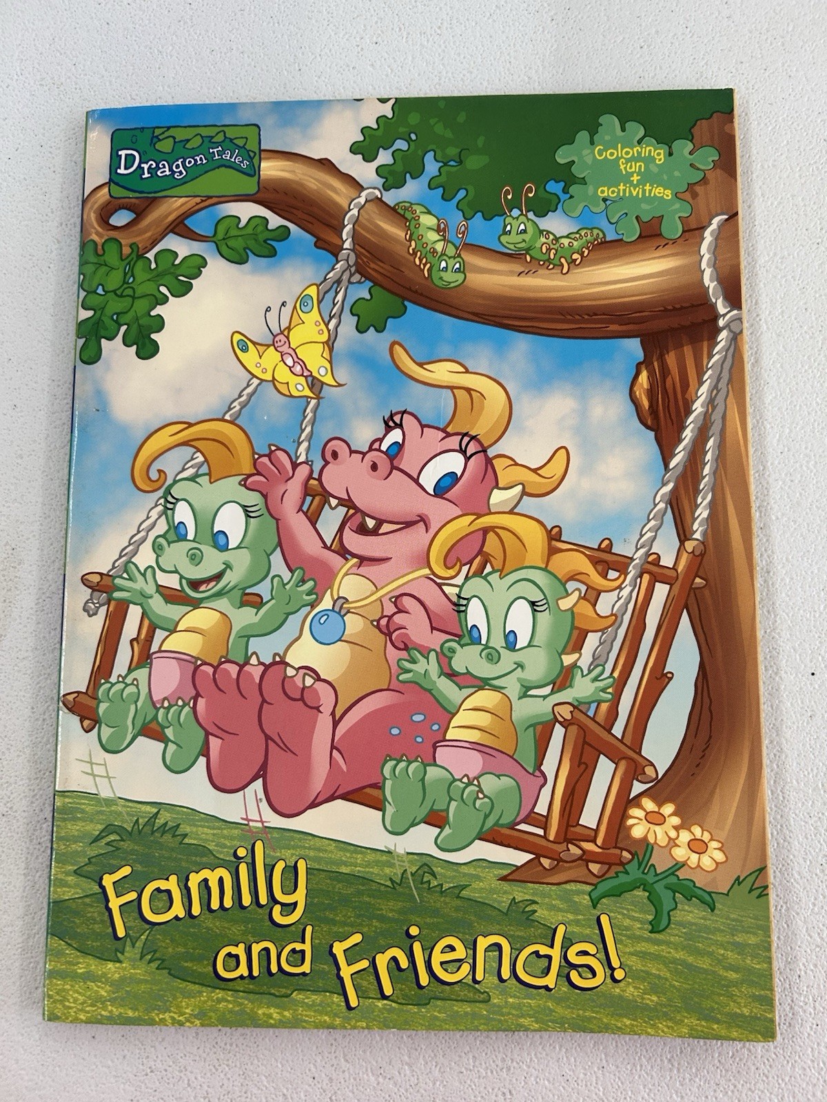 Vintage Dragon Tales Family And Friends Coloring Activity Book Cut Out Doll Y2K