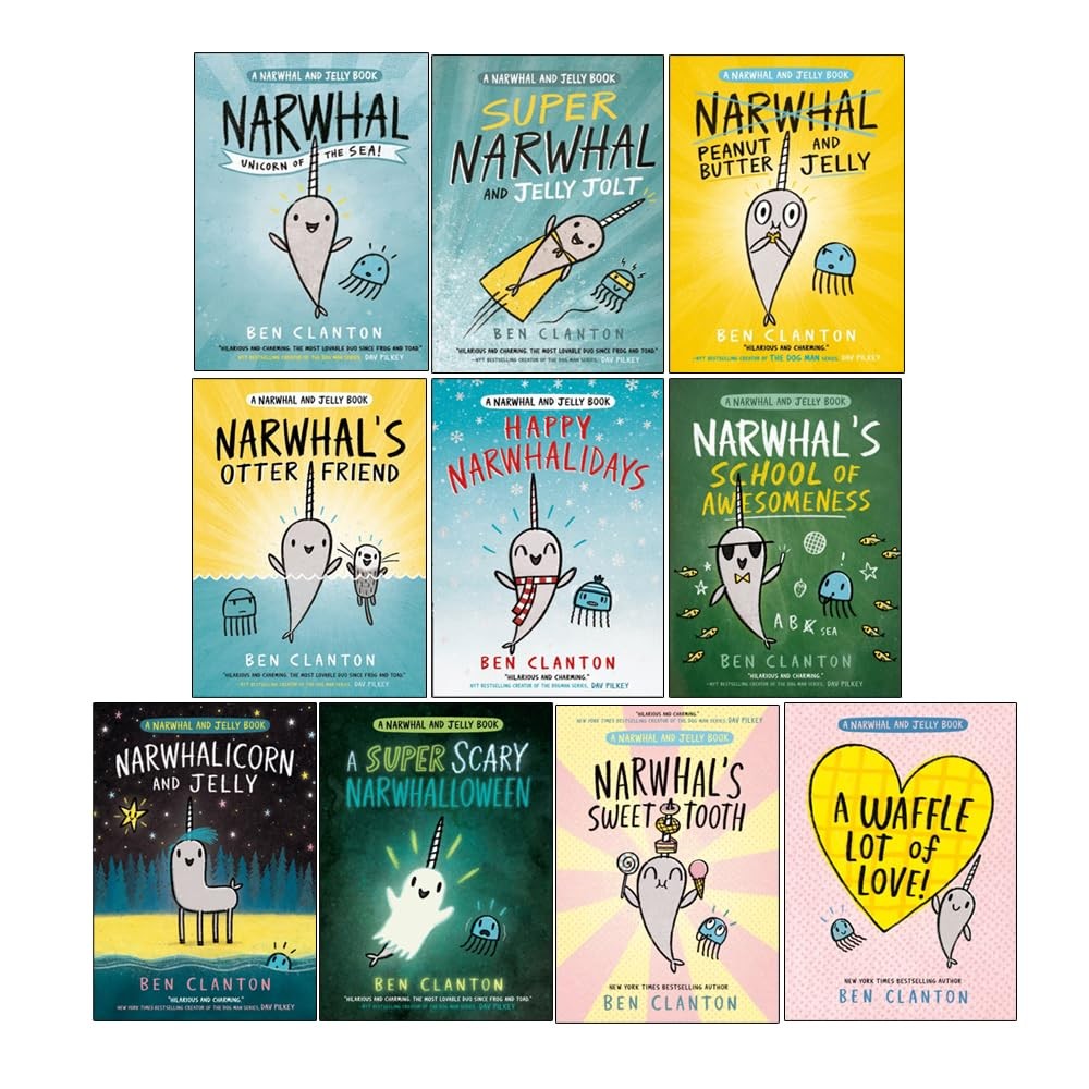 Narwhal and Jelly Series By Ben Clanton 10 Books Collection Set – Ages 4-8 – PB