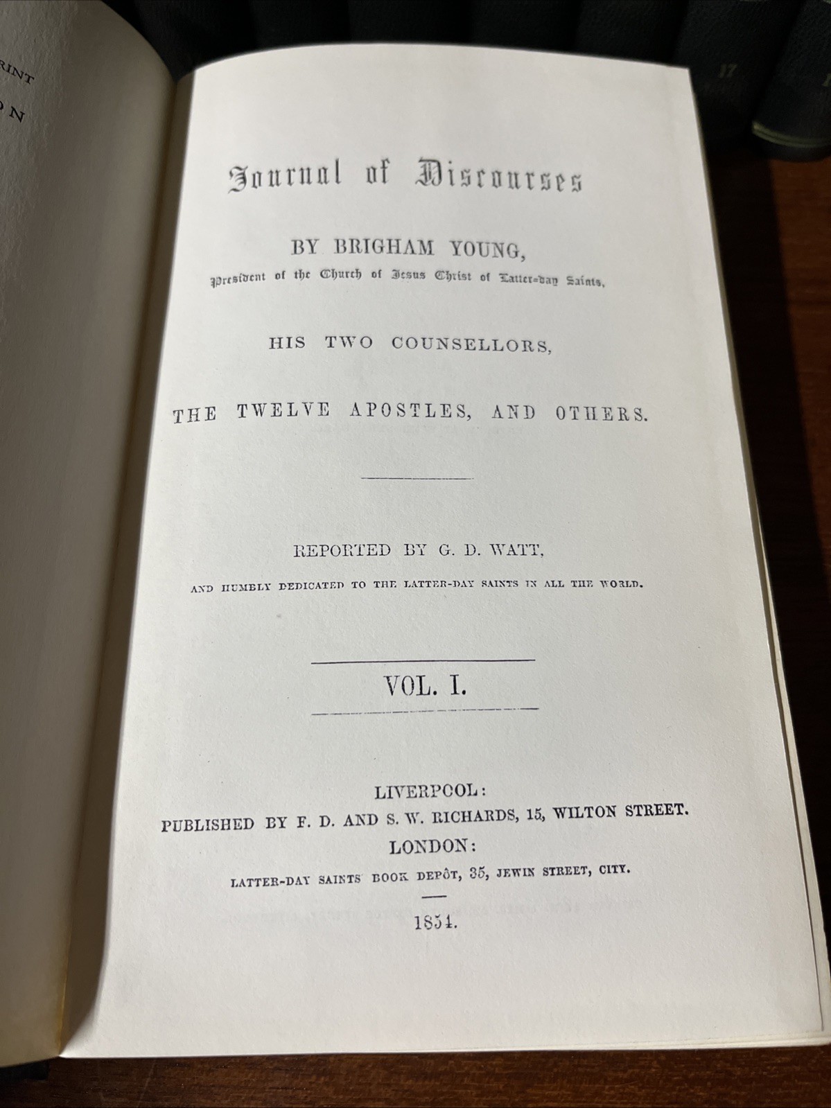 Journal of Discourses – Complete – Mormon Church of Jesus Christ – Brigham Young