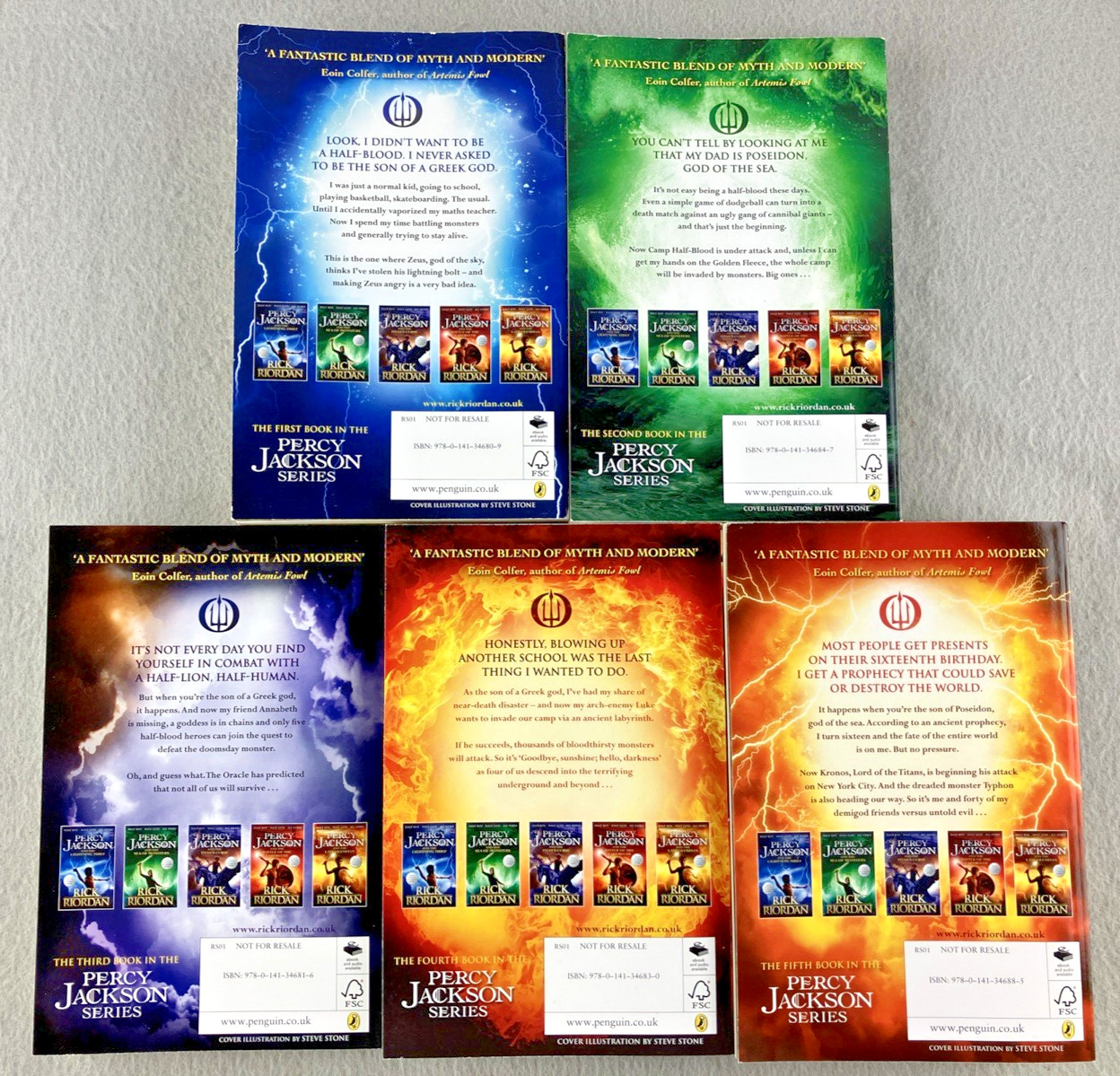 Percy Jackson Ultimate Collection Box Set Books 1 – 5 Paperback Penguin Puffin