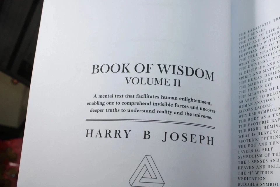 Book of Wisdom Volumes 1 & 2 by Harry B. Joseph 2-Book Spiritual Set USA Stock