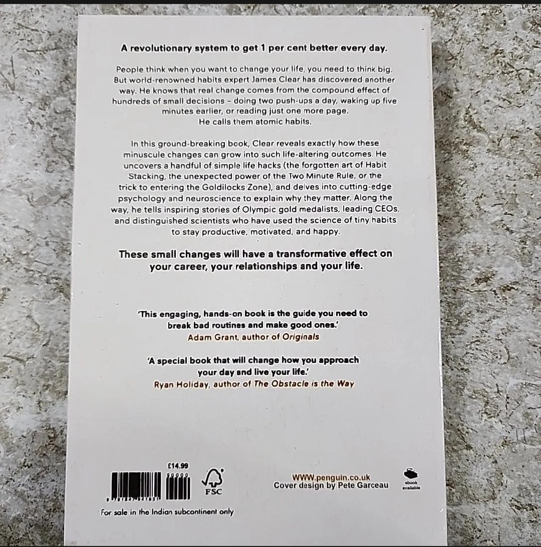 Atomic Habits BY James Clear – Proven Habit-Building Guide, Bestselling Book