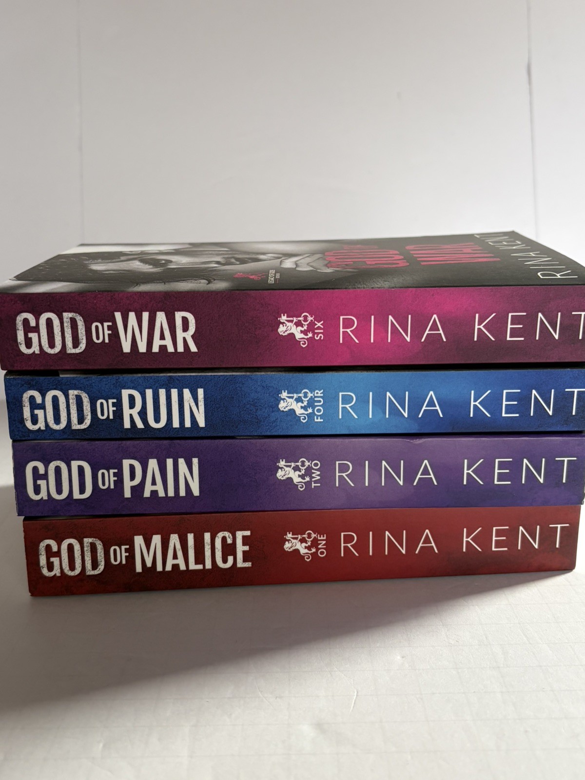 Lot of 4 Legacy of Gods Series (First Ed/OG Models) #1..#2..#4..#6 by Rina Kent