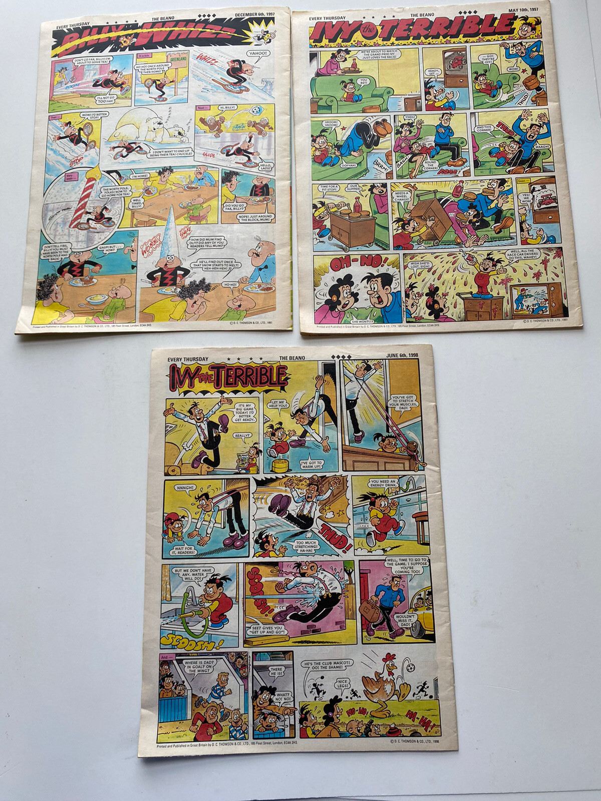 Vintage Beano Comic Book Dennis the Menace 1997 1998 #2901 2928 2860 2916 2890