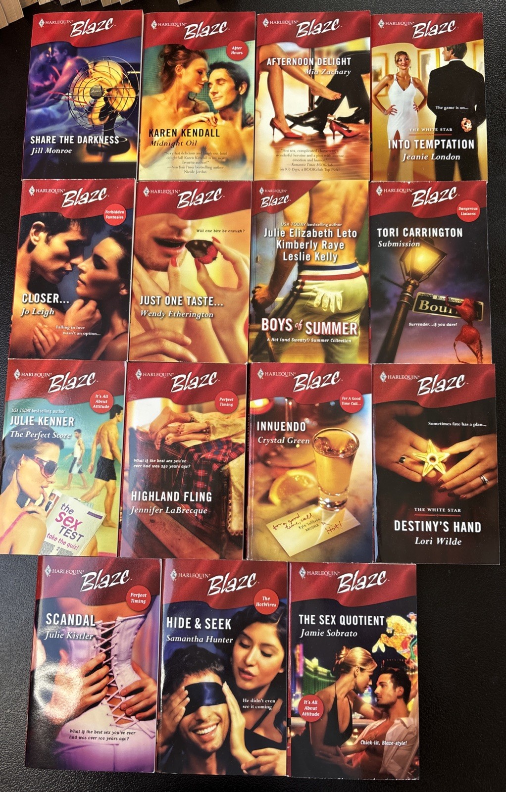 NEW Vintage Lot/15 Harlequin Blaze 2000’s Romance Books 245-269