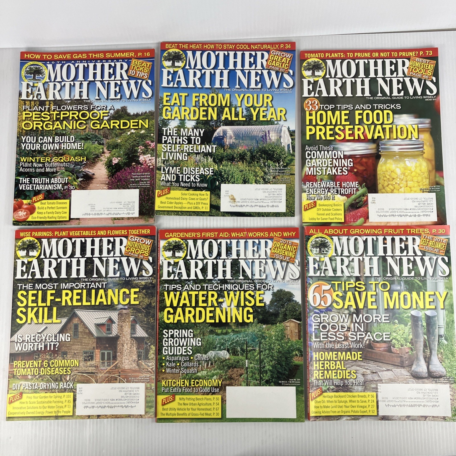 Mother Earth News Magazine Lot of 42 2010 to 2019 homesteading farming 2010s