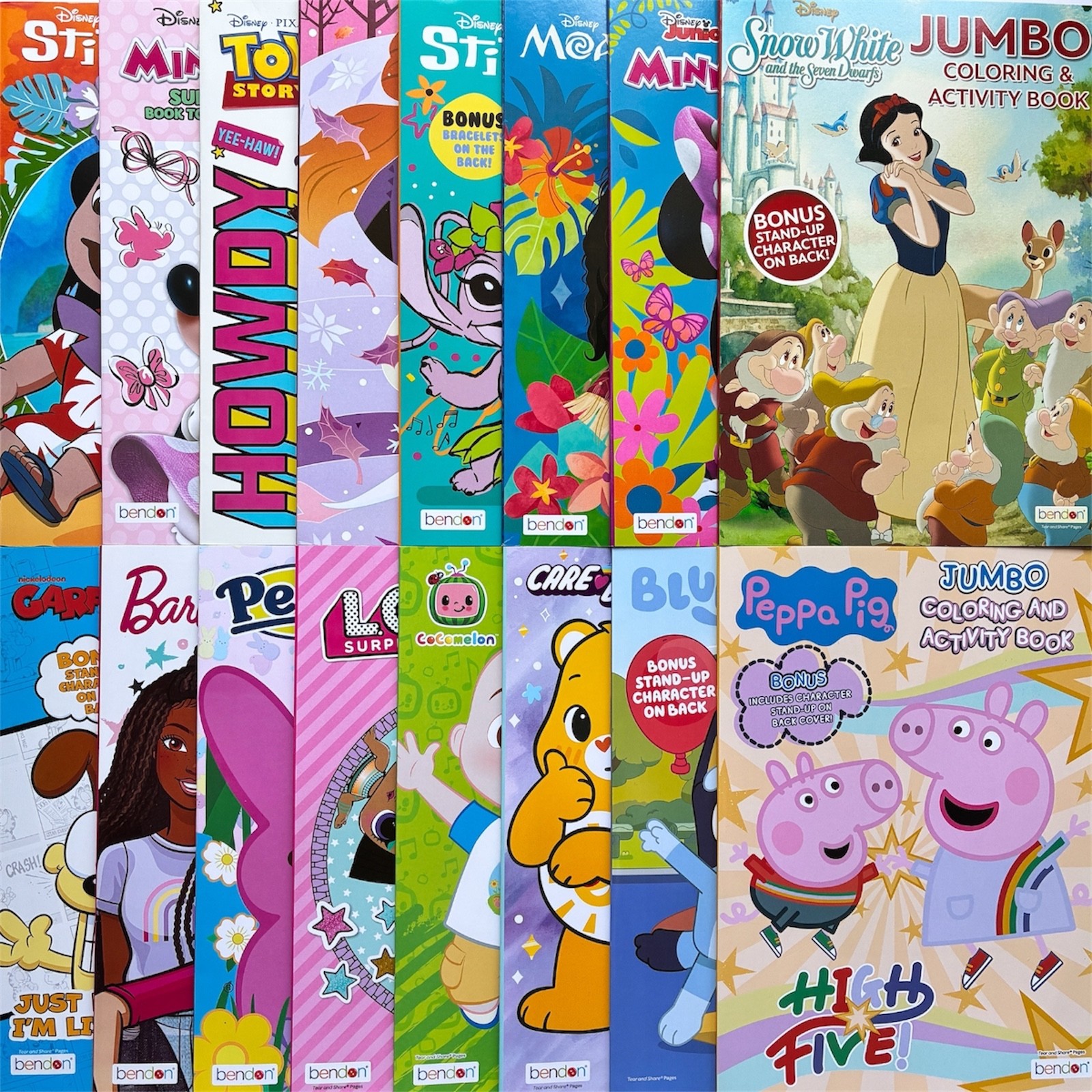 DISNEY NICKELODEON Jumbo Coloring Activity Book BENDON Puzzles Games |You CHOOSE