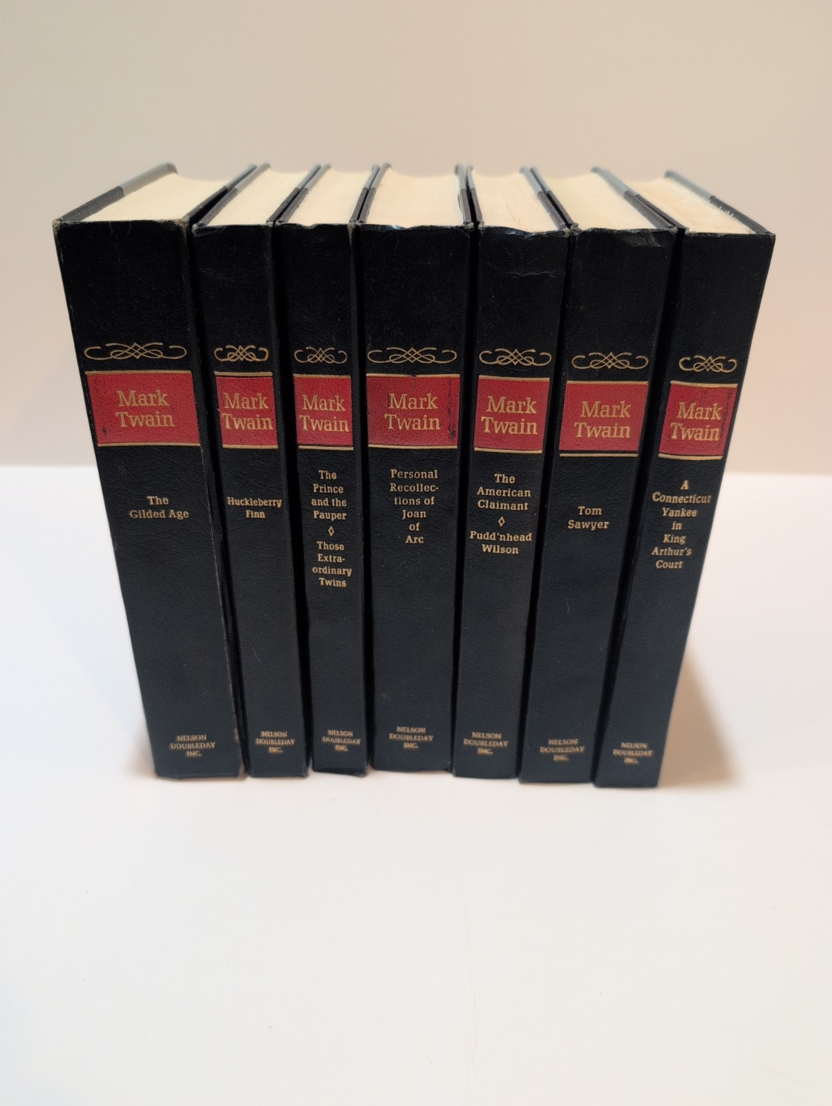The Complete Novels of Mark Twain 7 Volume Book Set Hardcover Nelson Doubleday