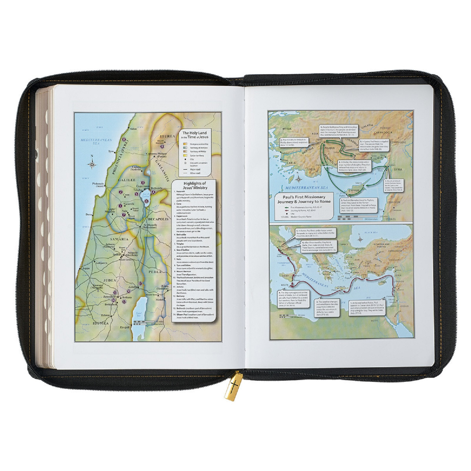 KJV Large Print Thinline Bible Black Zipper Indexed BRAND NEW in Shrink Wrap!!!