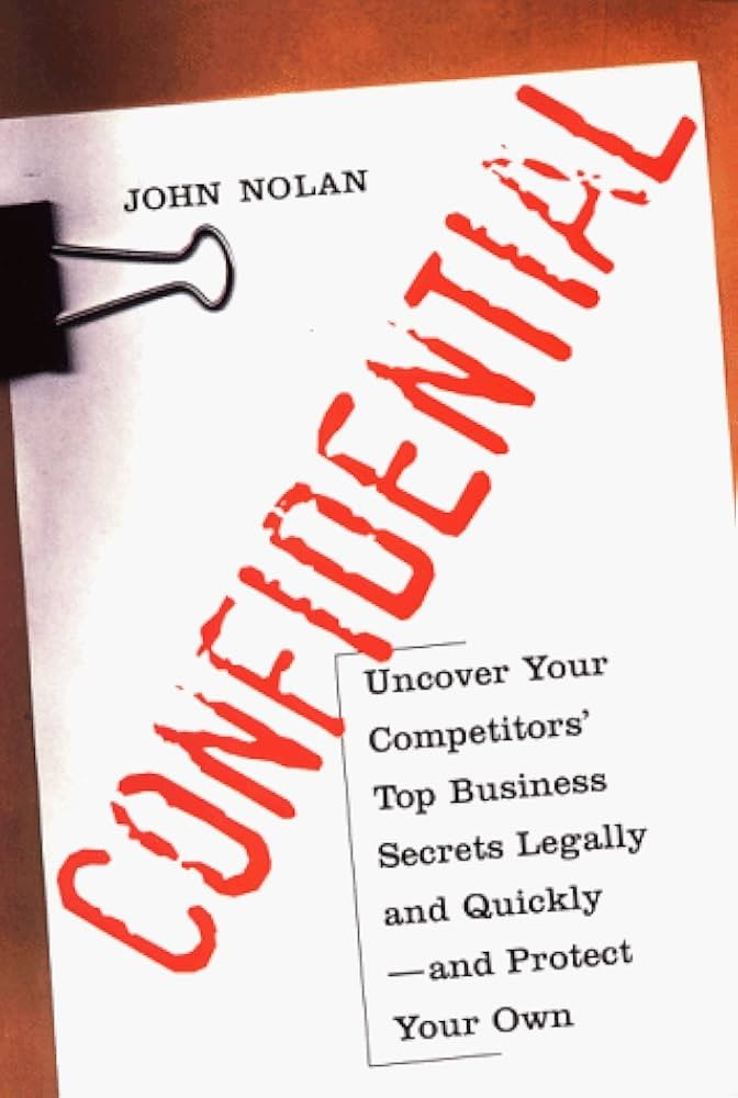 CONFIDENTIAL WRITTWN BY JOHN NOLAN ENGISH FREE SHIPPING