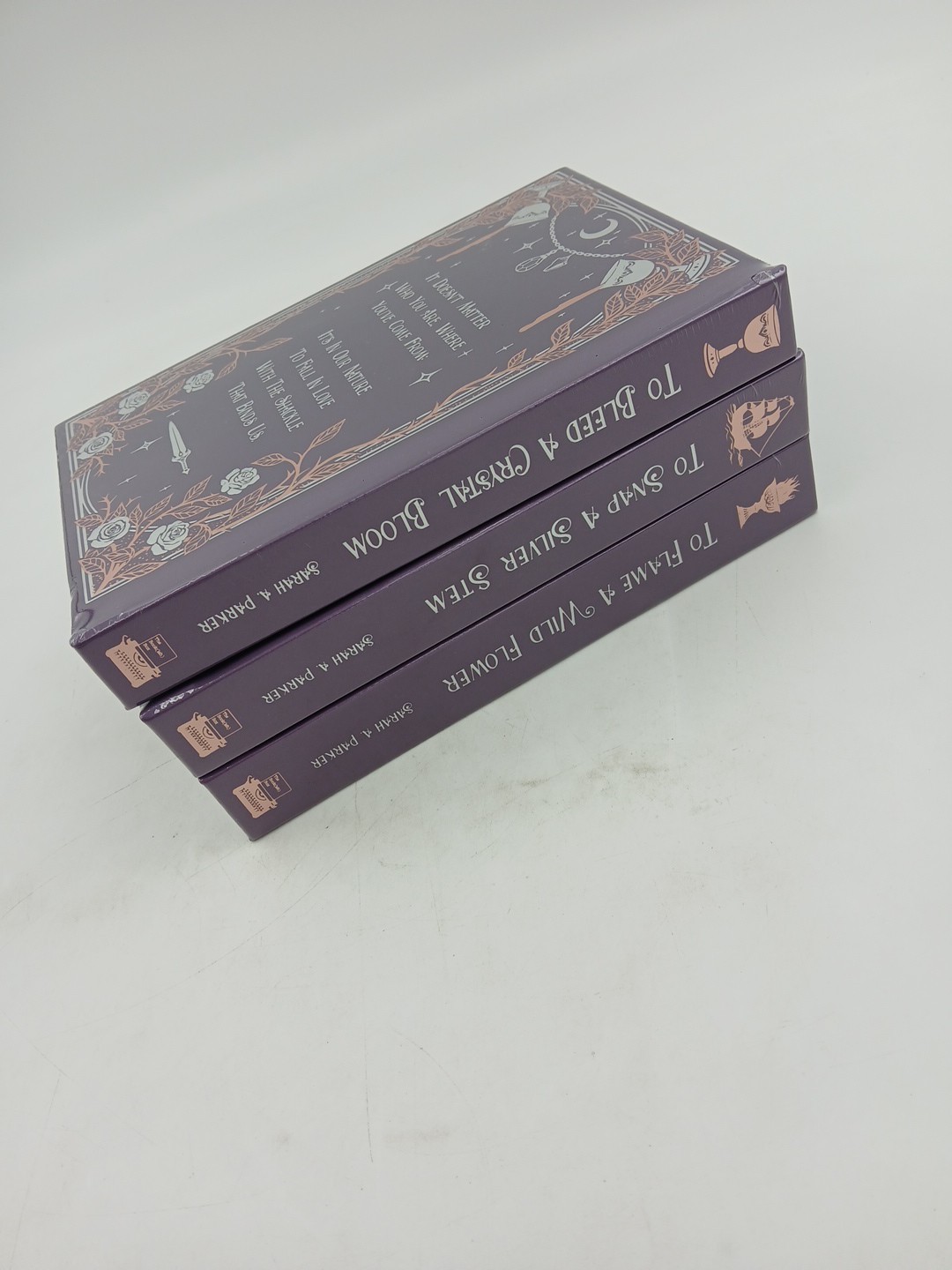 Bookish Box To Bleed a Crystal Bloom Series (1-3) by Sarah A. Parker Signed