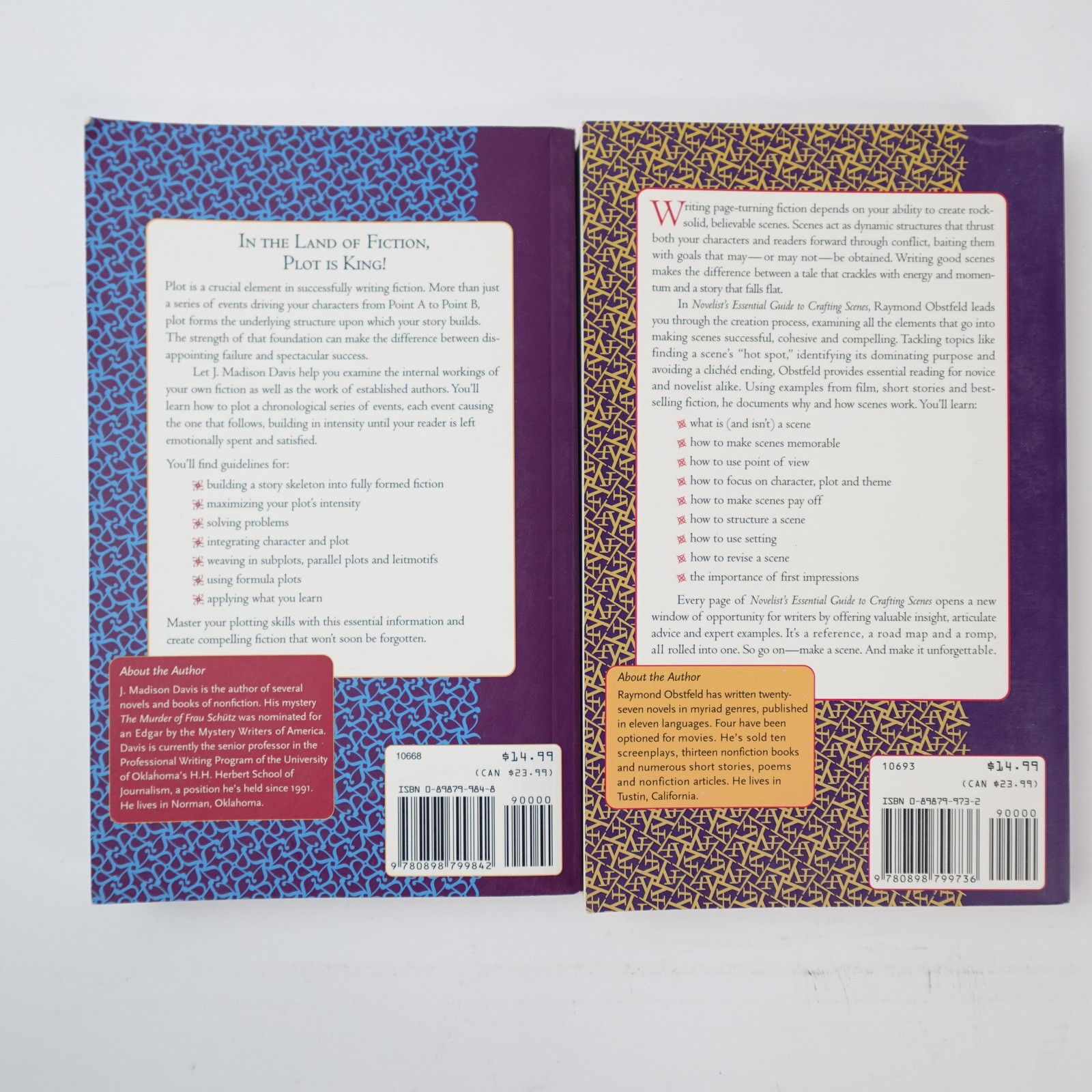 Vintage Novelist’s Essential Guide Creating Plot & Crafting Scenes 2 Book Set