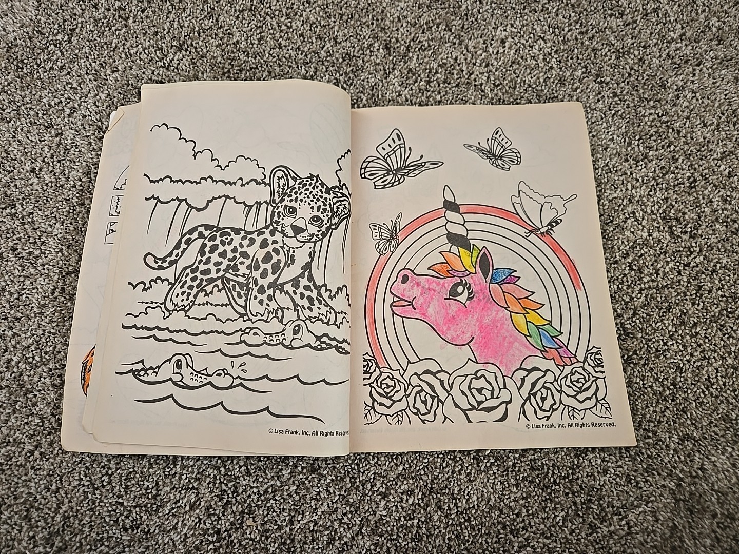 LISA FRANK Activity Coloring Book Carousel Fun Unicorn VTG 2000s Y2K Retro Kids